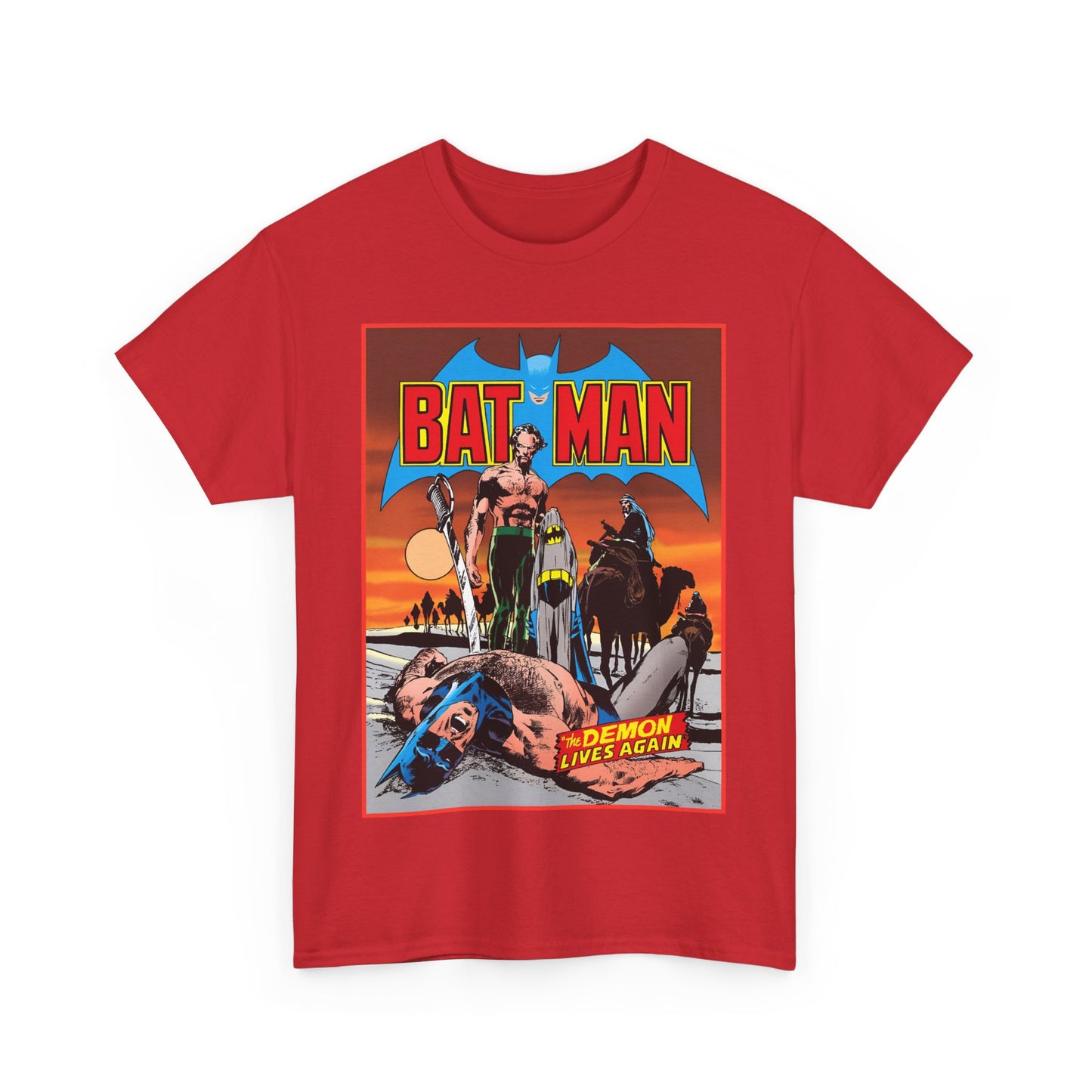 Batman T-Shirt - Neal Adams Art - R'as Al Ghul - Demon Lives Again - DC Comics - Dark Knight Detective