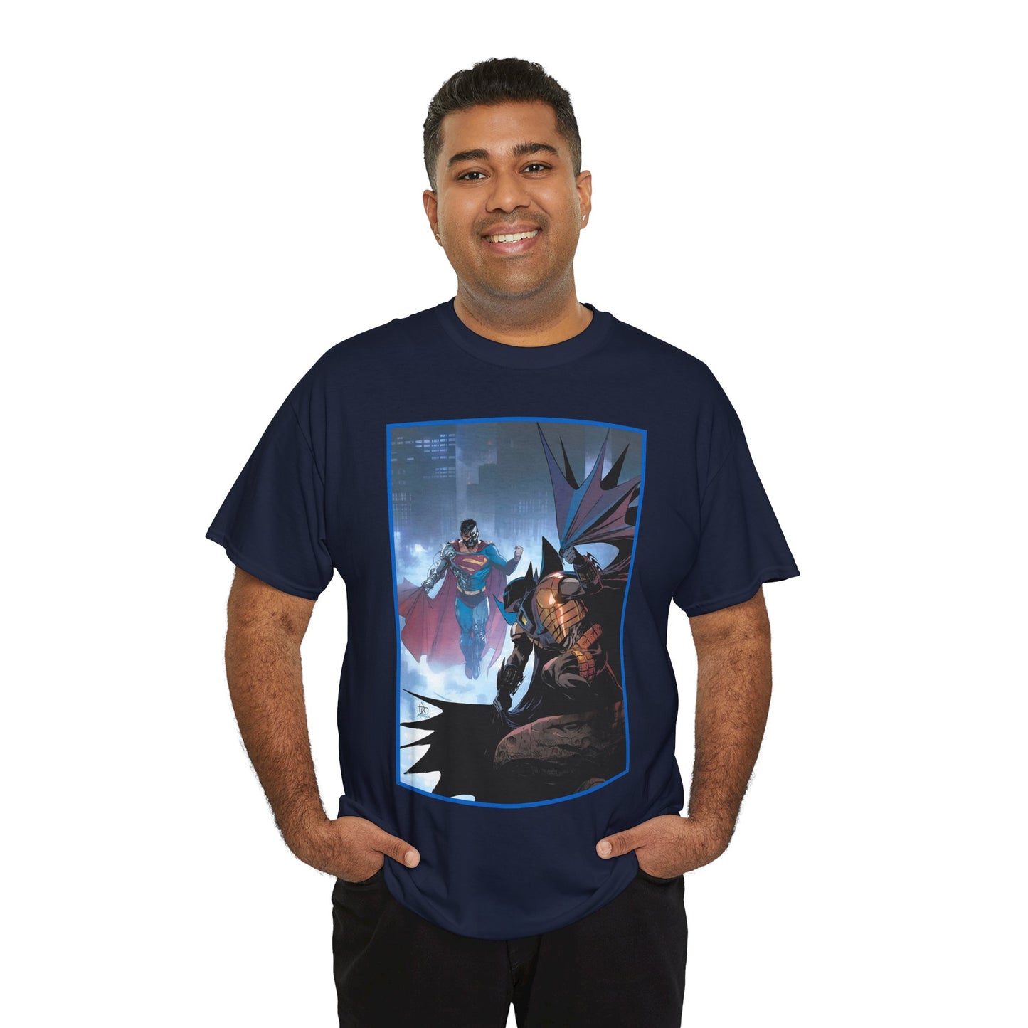 Cyborg Superman Vs Azrael Batman T-Shirt - Lee Weeks Art - Reign of the Superman, Knightfall - World's Finest Variant Cover Art - DC Comics