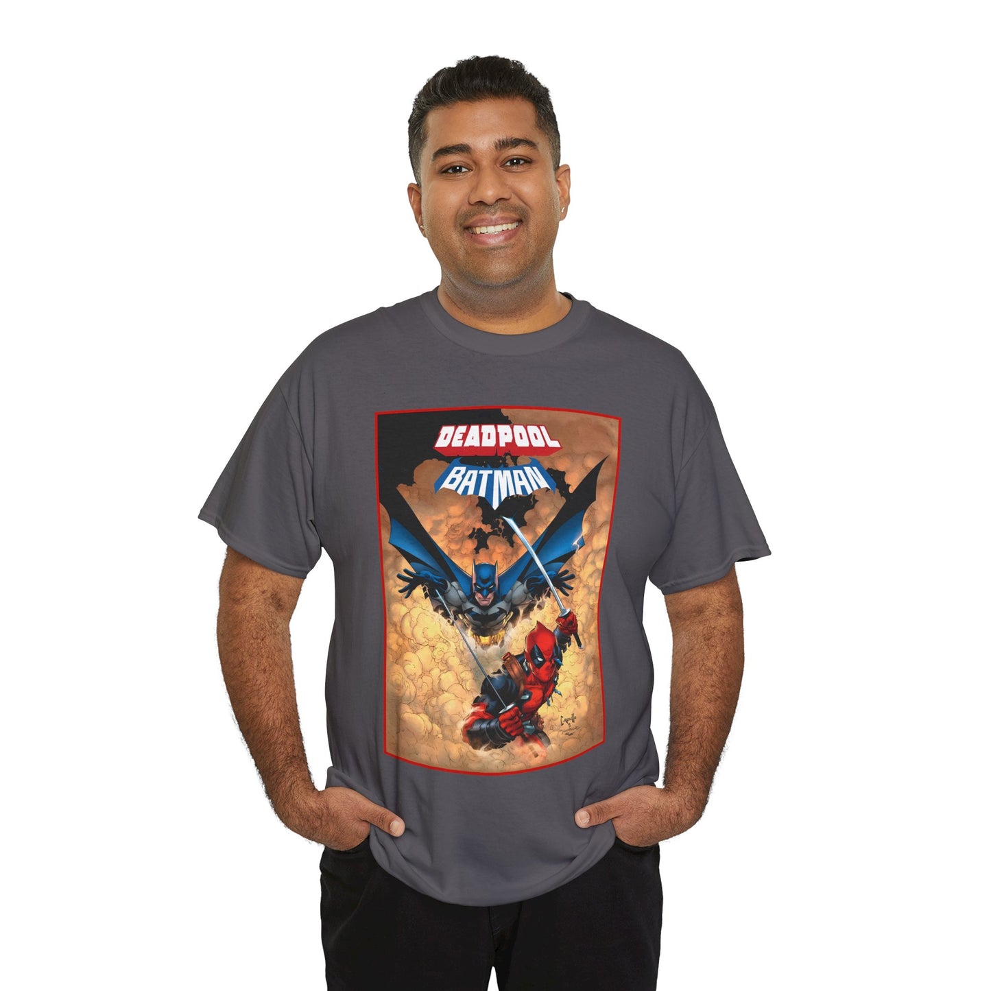 Deadpool & Batman T-Shirt - Greg Capullo Art - DC & Marvel Comics - Crossover - Slade Wilson, Bruce Wayne - 2025