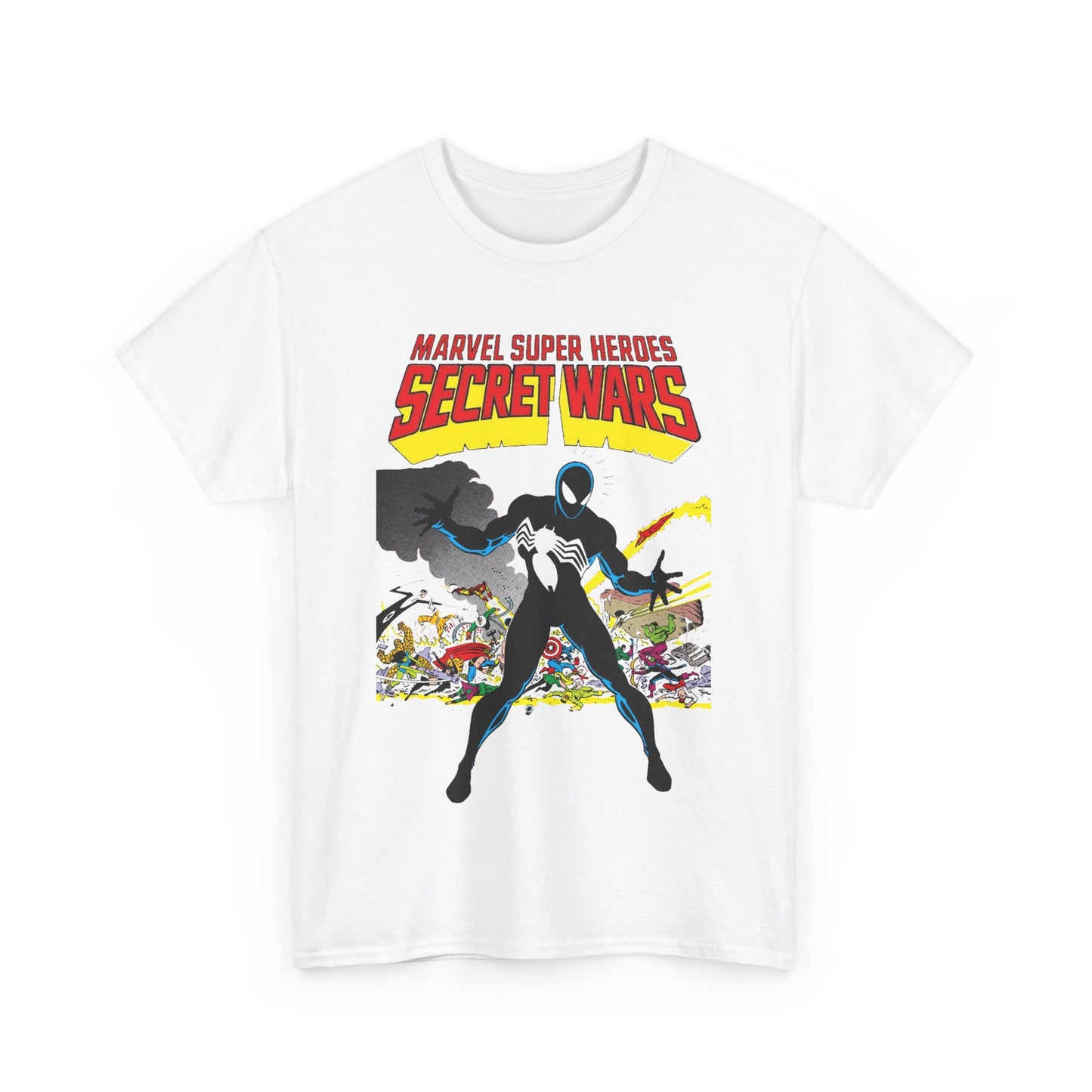 Secret Wars T-Shirt - Classic Marvel Comics Series - Alien Symbiote Spider-Man, 1st Appearance - Future Venom Story
