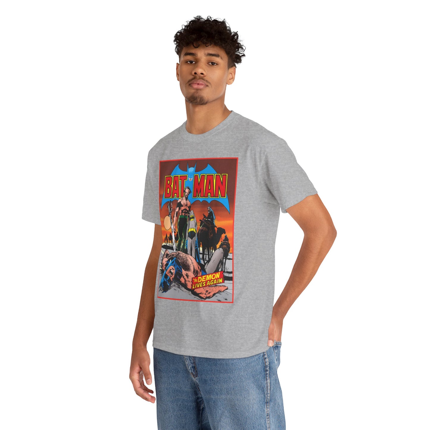 Batman T-Shirt - Neal Adams Art - R'as Al Ghul - Demon Lives Again - DC Comics - Dark Knight Detective