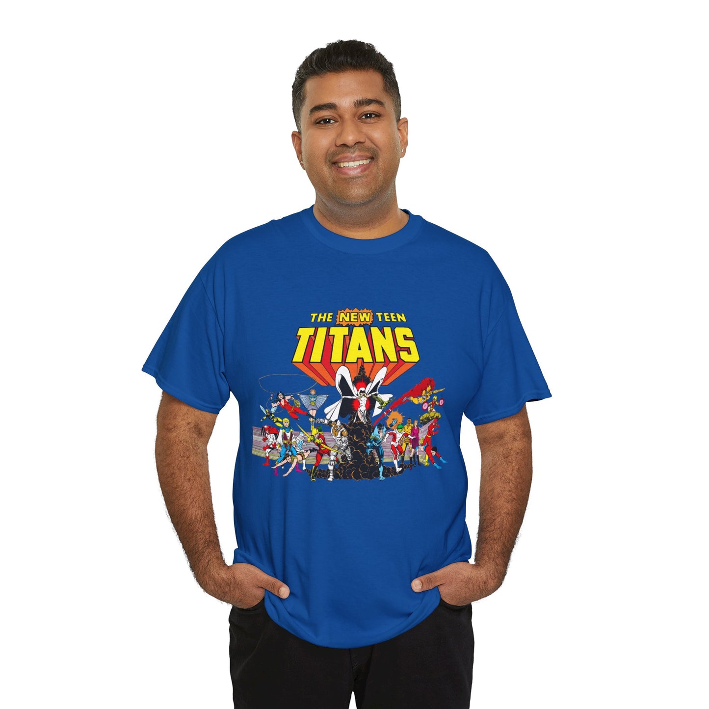 New Teen Titans T-Shirt - George Perez Art - Nightwing, Starfire, Cyborg, Speedy, Bumblebee, Hawk, Dove, Speedy, Wonder Girl, Terra, Lilith - DC Comics