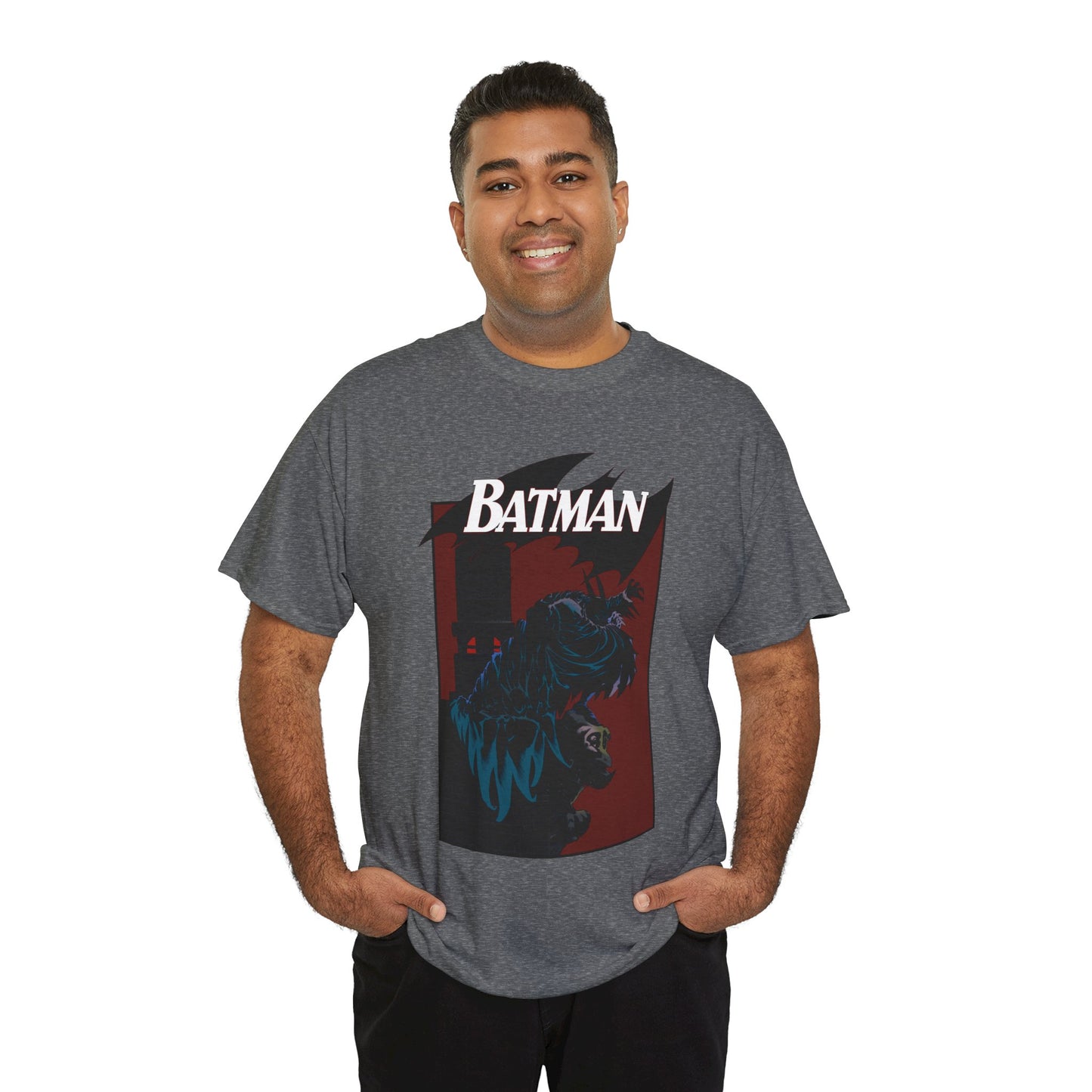 Batman T-Shirt - Kelley Jones Art - 1990s Dark Knight Detective Artwork - Perched on a Gargoyle - DC Comics