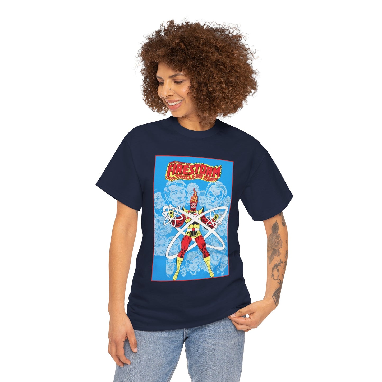 Fury of Firestorm T-Shirt - Pat Broderick Art - The Nuclear Man, Ronnie Raymond - JLA Member - DC Comics