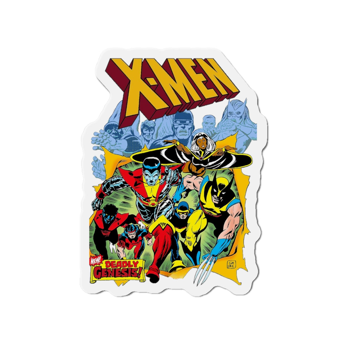 Giant-Size X-Men Die-Cut Magnet - Wolverine, Storm, Cyclops, Thunderbird, Nightcrawler, Colossus - Marvel Comics - 3", 4", 5", 6"