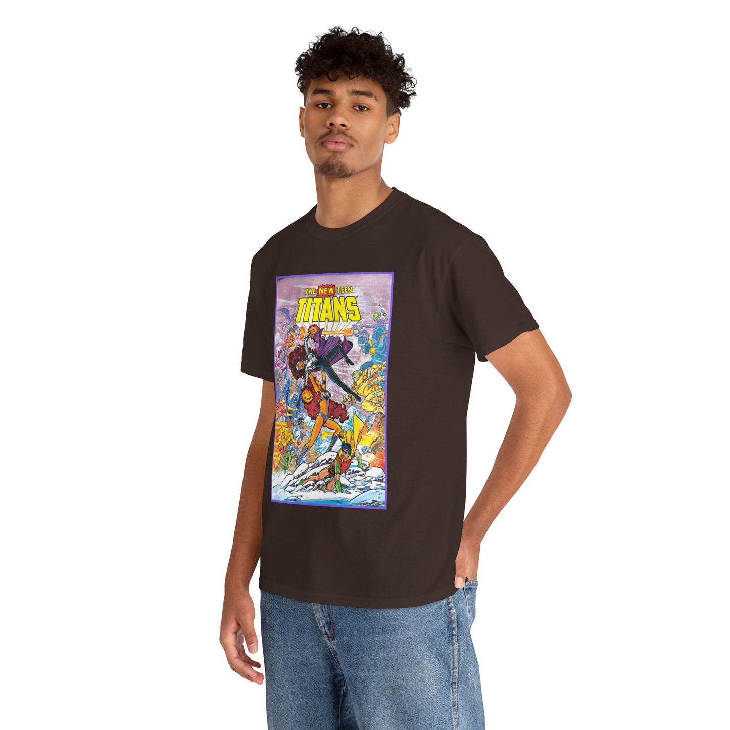 New Teen Titans T-Shirt - George Perez Art - Starfire Vs Blackfire - Omega Man - Annual #1 Cover - DC Comics