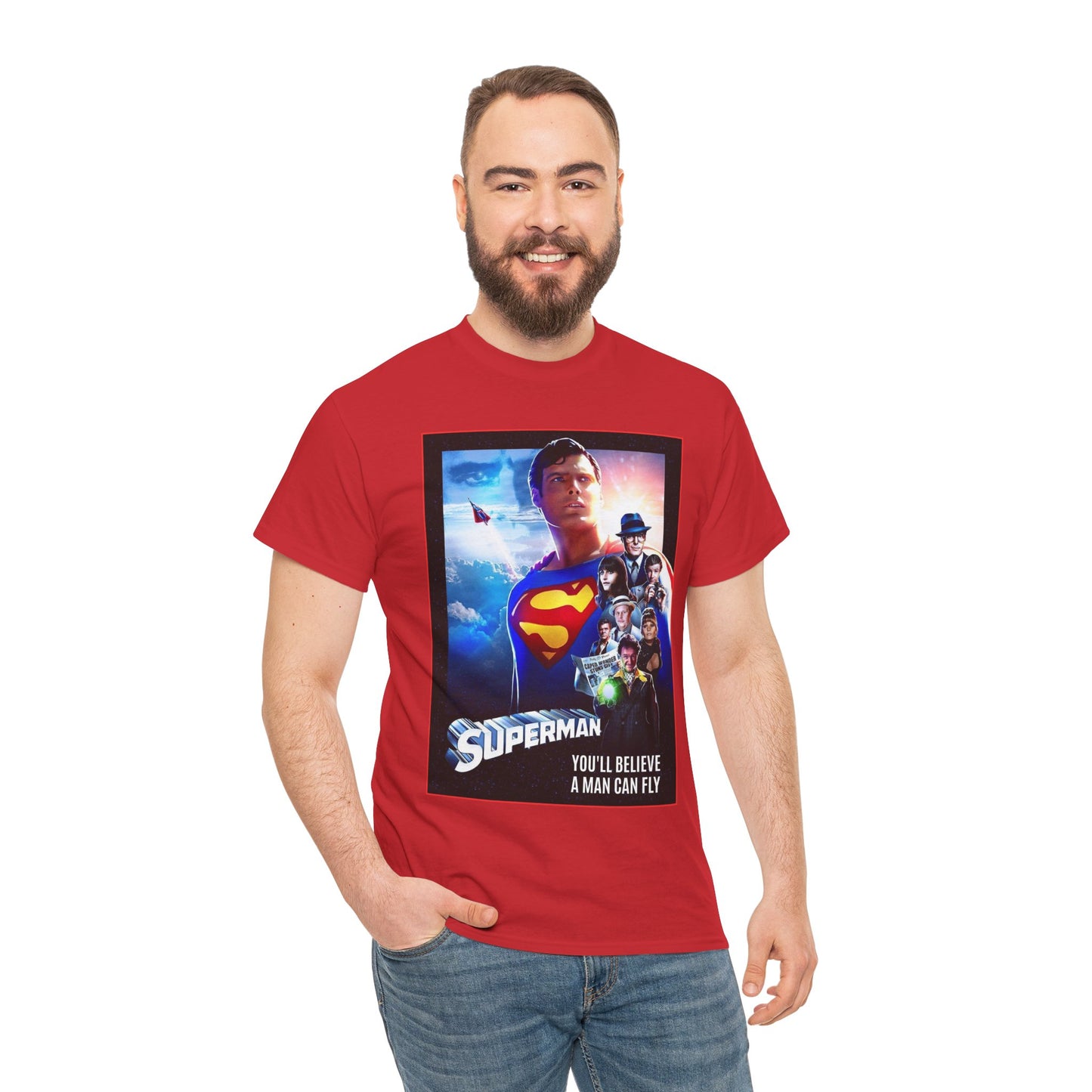 Superman The Movie T-Shirt - Christopher Reeve, Gene Hackman, Margot Kidder - Beloved 1970s Warner Brothers Movie - Krypton, Smallville, Metropolis - DC Comics