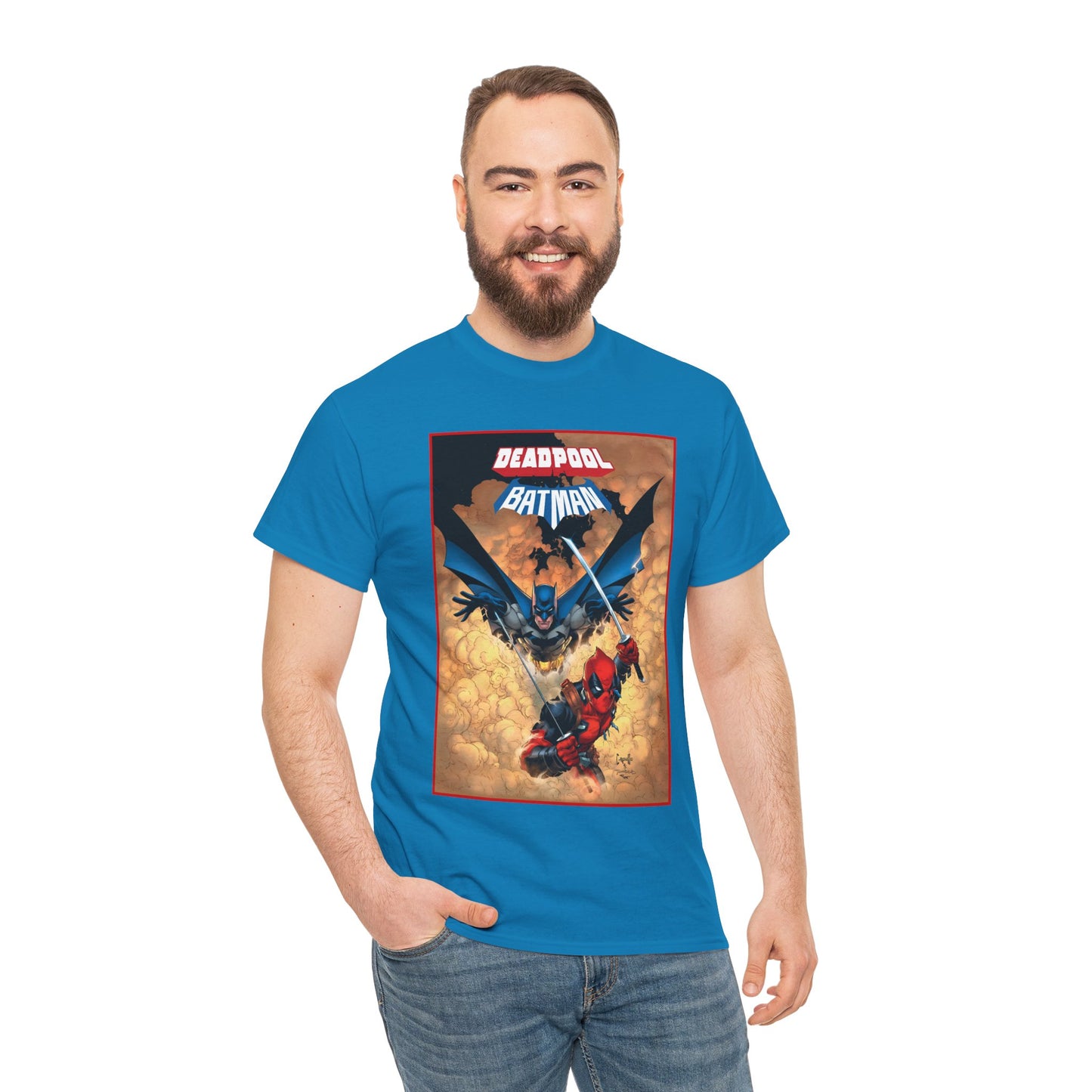 Deadpool & Batman T-Shirt - Greg Capullo Art - DC & Marvel Comics - Crossover - Slade Wilson, Bruce Wayne - 2025