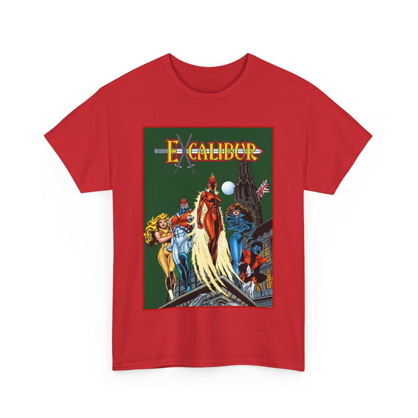 Excalibur T-Shirt - Amazing Alan Davis Art - Nightcrawler, Shadowcat, Captain Britain, Rachel Summers - Marvel Comics - X-Men Spin-Off - Mutants in the UK