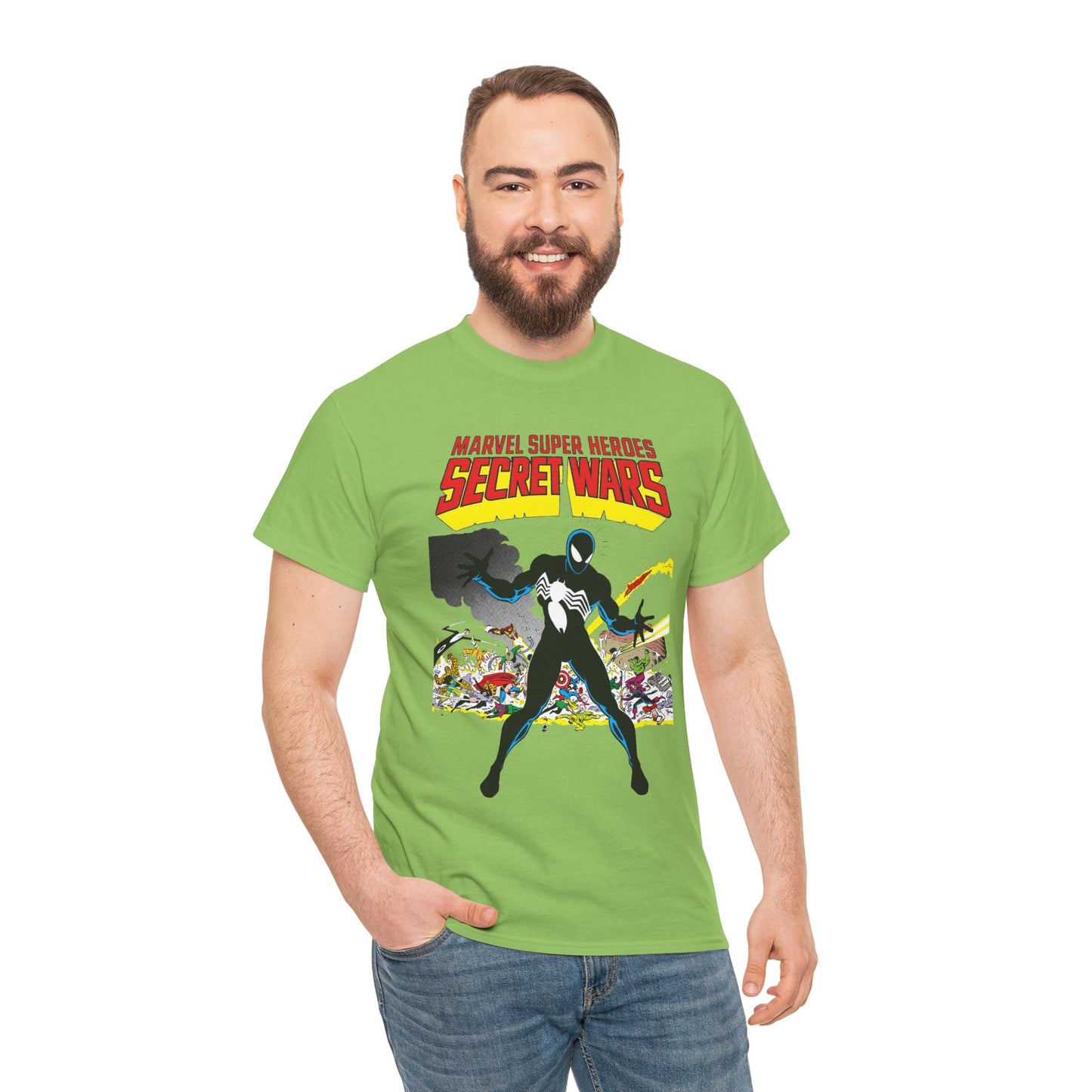 Secret Wars T-Shirt - Classic Marvel Comics Series - Alien Symbiote Spider-Man, 1st Appearance - Future Venom Story