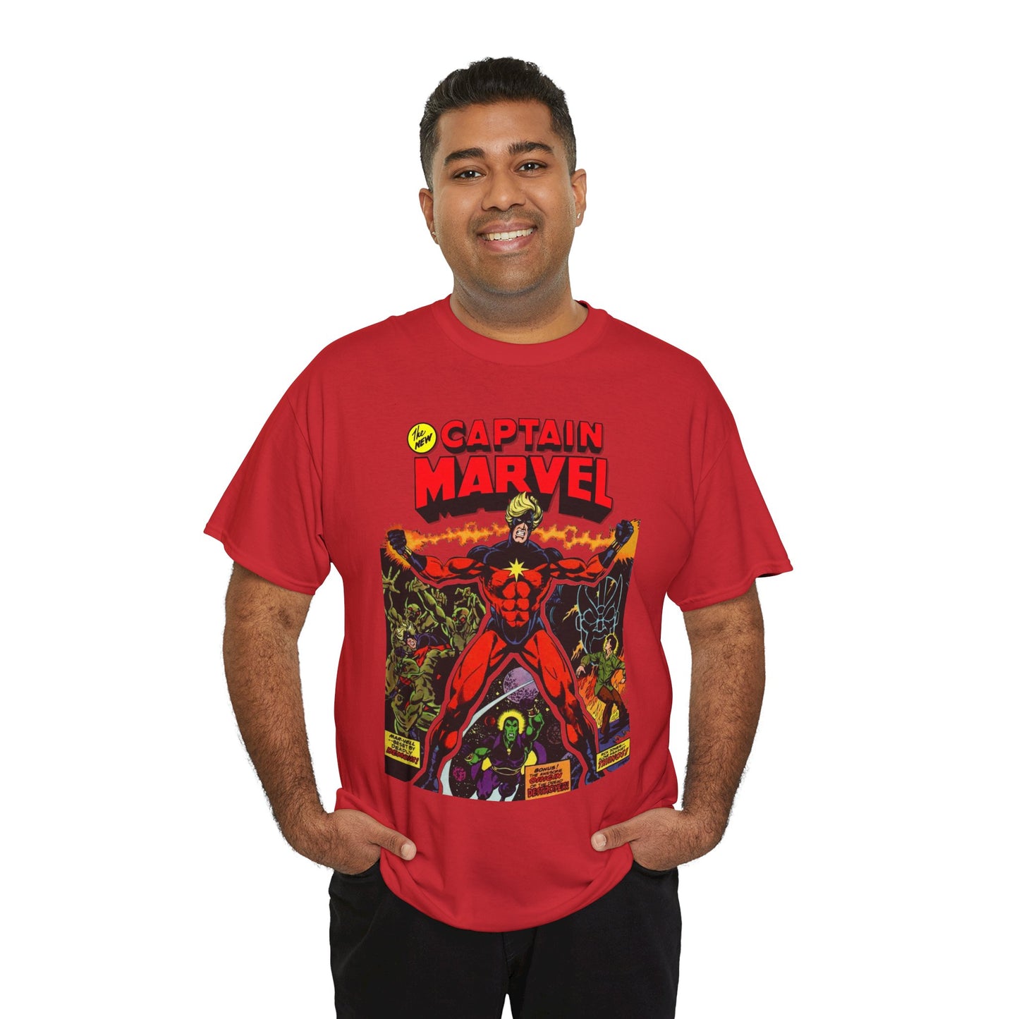 Captain Marvel T-Shirt - Jim Starlin Art - Thanos - Drax the Destroyer - Issue #32 Cover Art