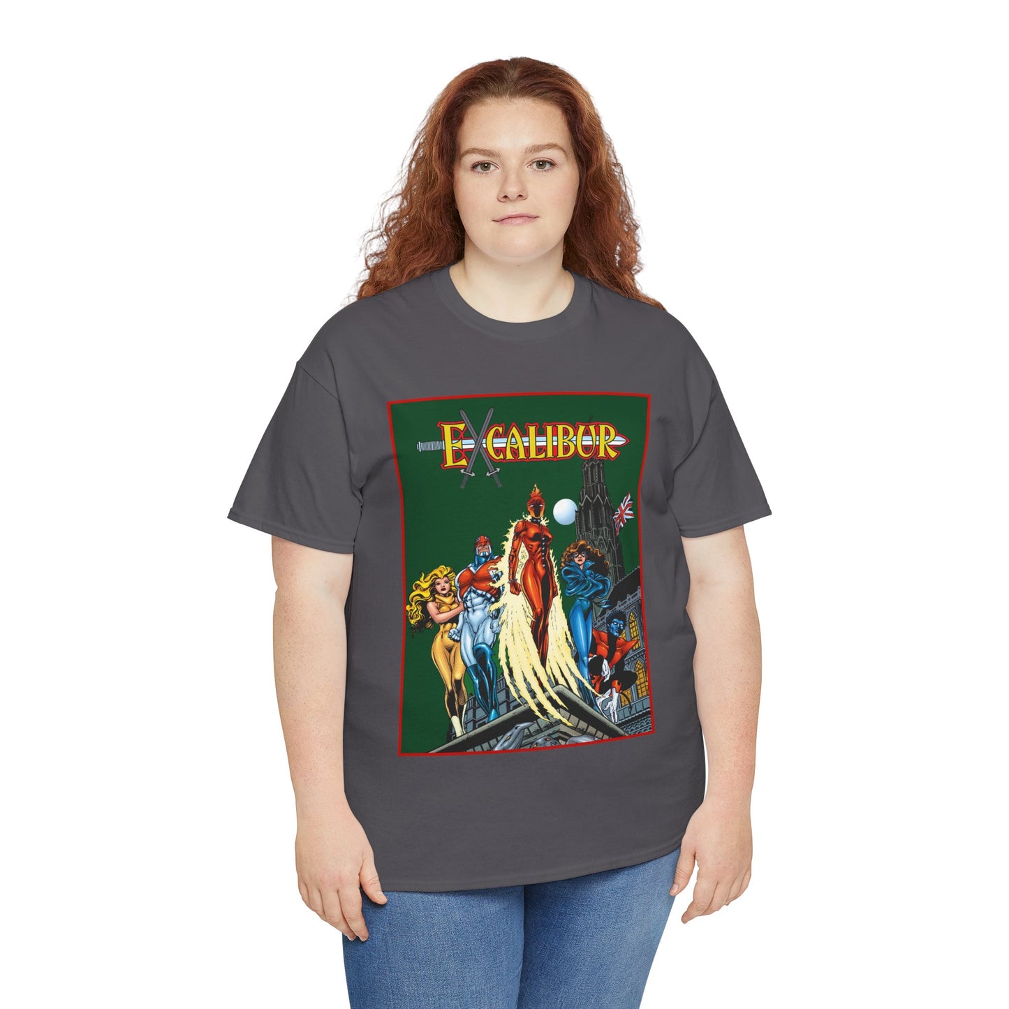 Excalibur T-Shirt - Amazing Alan Davis Art - Nightcrawler, Shadowcat, Captain Britain, Rachel Summers - Marvel Comics - X-Men Spin-Off - Mutants in the UK