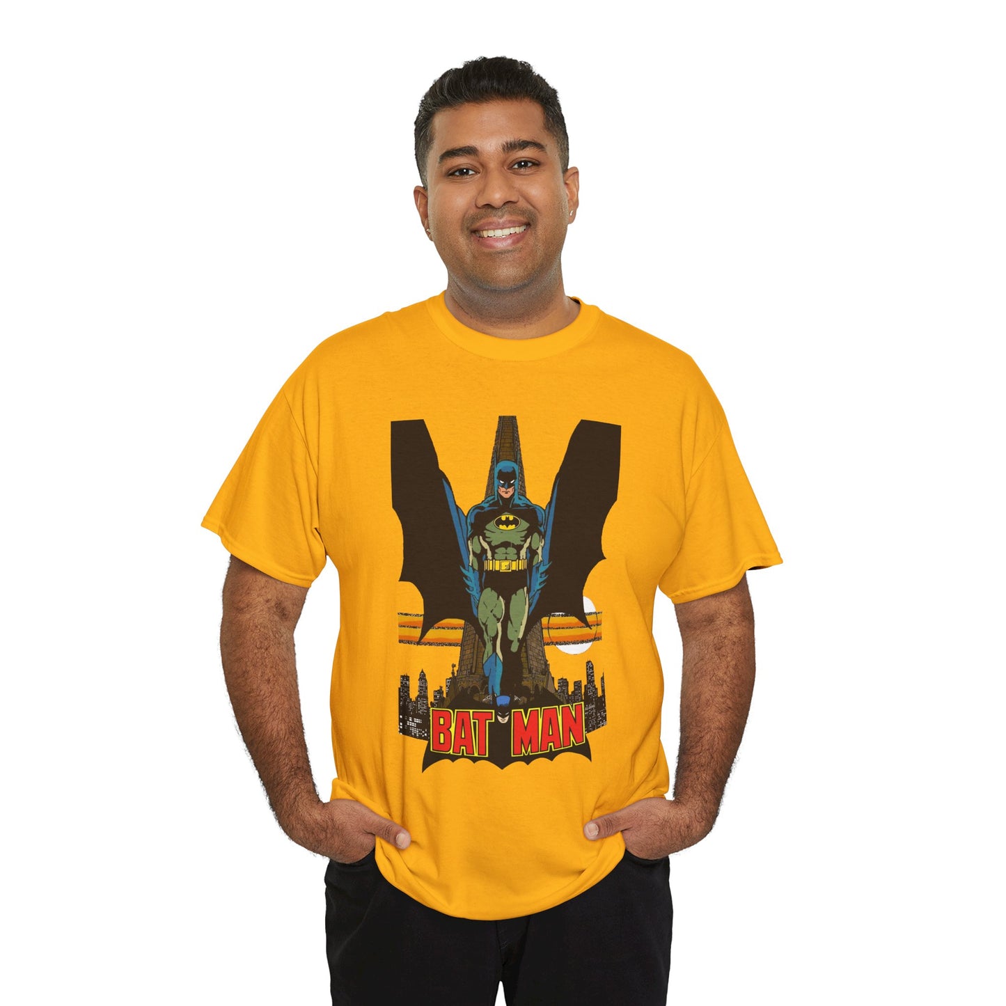 Batman T-Shirt - George Perez Art - JLA 80s Postcard Set - DC Comics - Gotham City - Justice League of America Member