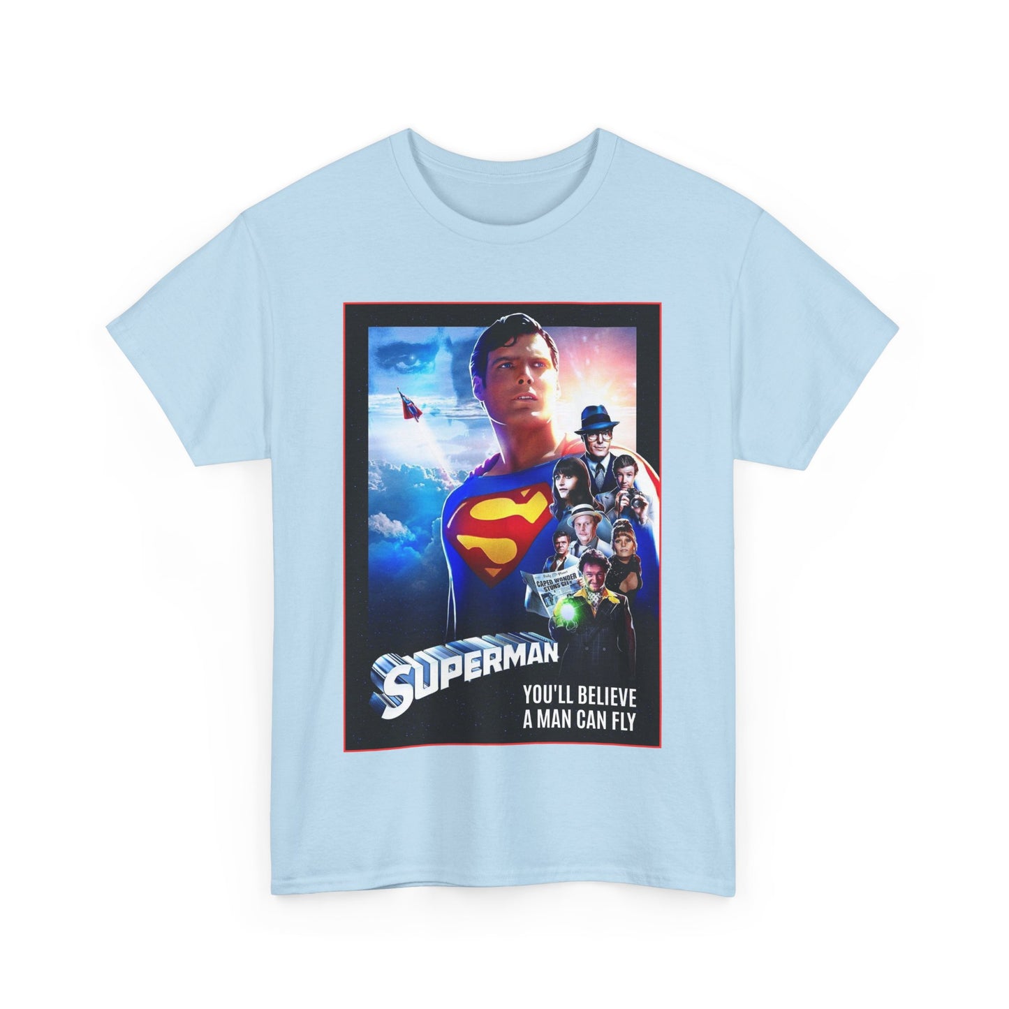 Superman The Movie T-Shirt - Christopher Reeve, Gene Hackman, Margot Kidder - Beloved 1970s Warner Brothers Movie - Krypton, Smallville, Metropolis - DC Comics