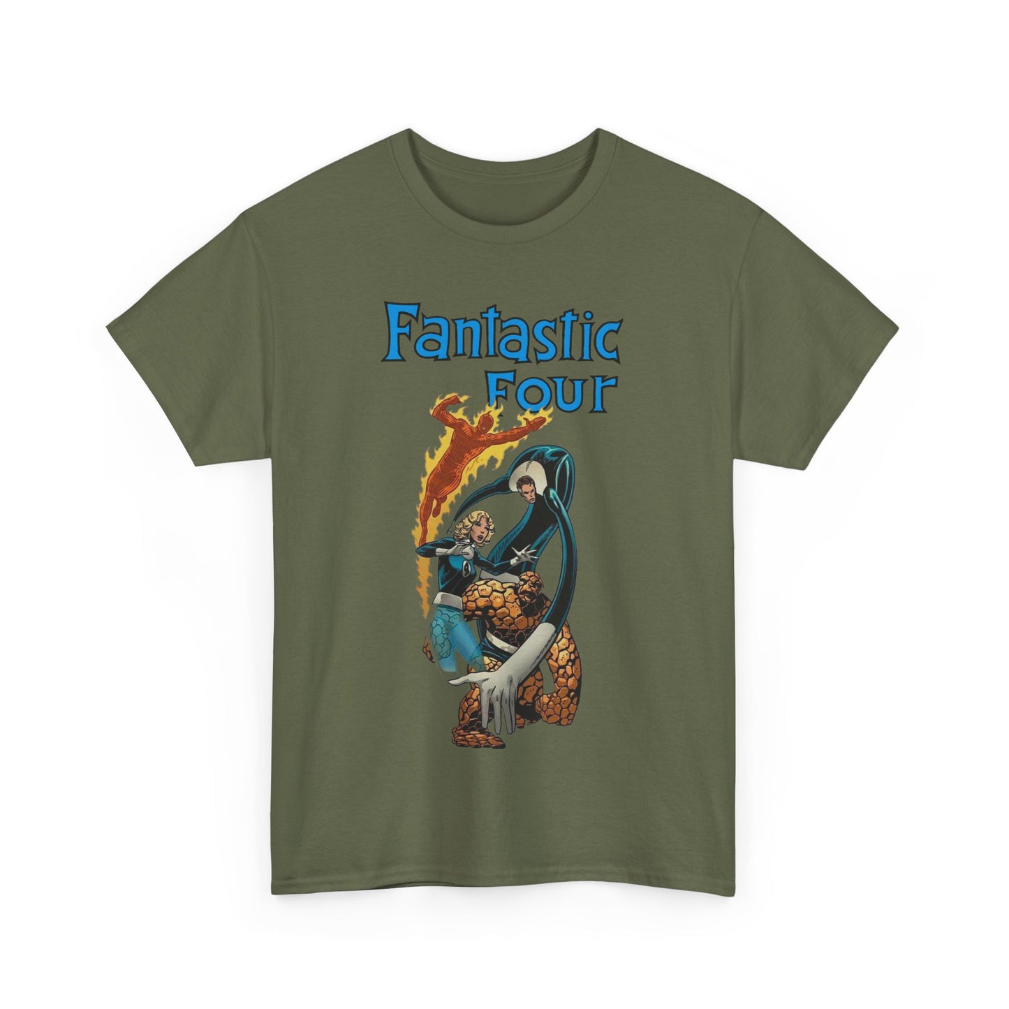 Fantastic Four T-Shirt - John Byrne Art - Invisible Woman, Reed Richards, The Thing, Human Torch - Marvel Comics