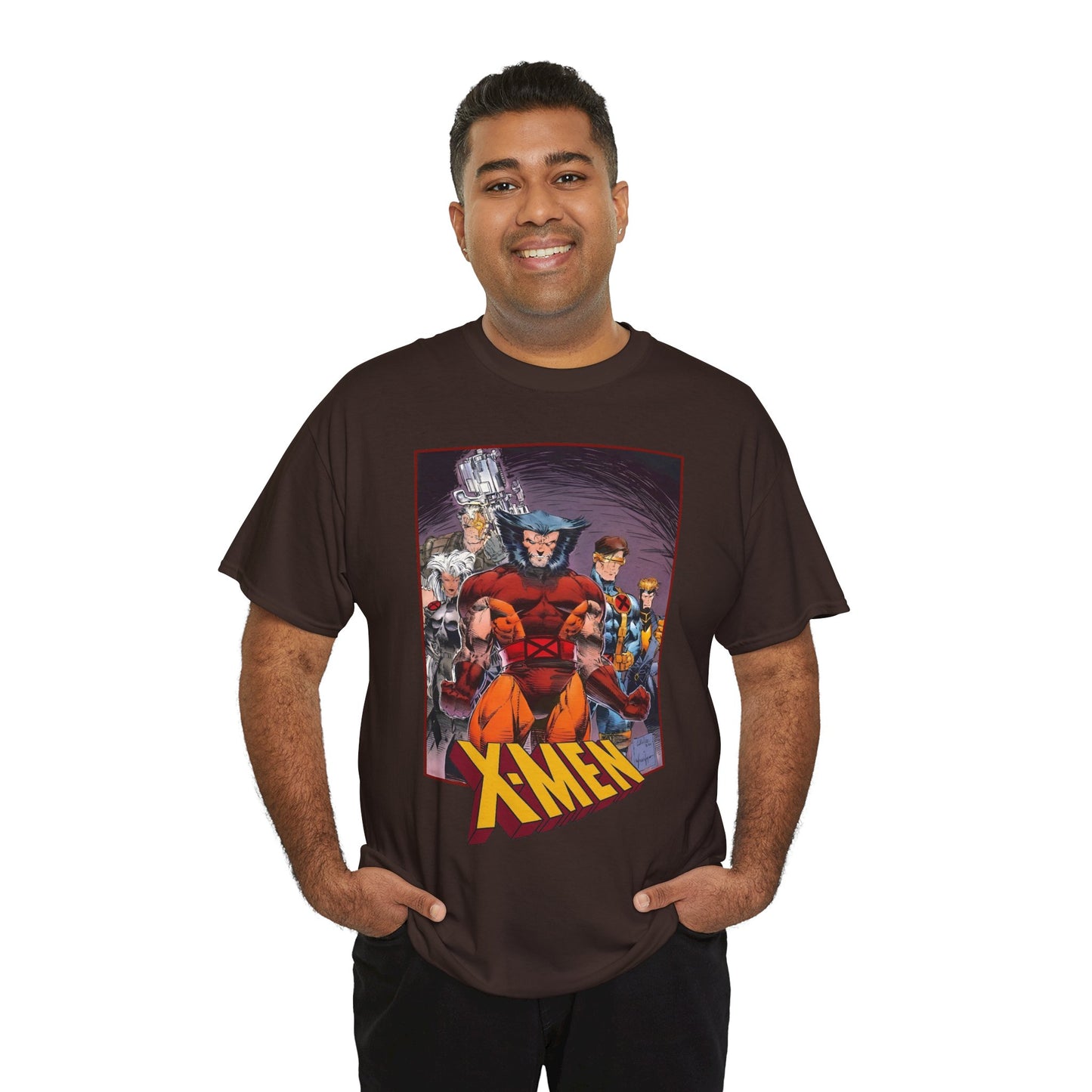 X-Men T-Shirt - While Portacio Art - Wolverine, Cyclops, Storm, Cable, Havok - Marvel Comics