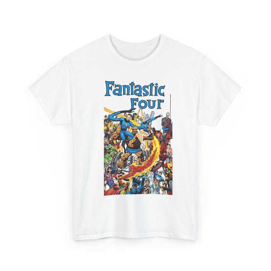 Fantastic Four T-Shirt - Classic John Byrne Art - Popular Marvel Comics Characters - Human Torch, The Thing, Invisible Woman, Reed Richards - 2025 MCU Movie