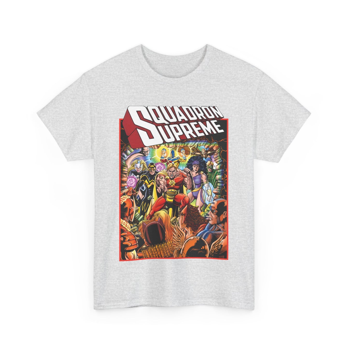 Squadron Supreme T-Shirt - George Perez Art - Hyperion, Nighthawk, Doctor Spectrum, Power Princess, Whizzer - Marvel Comics