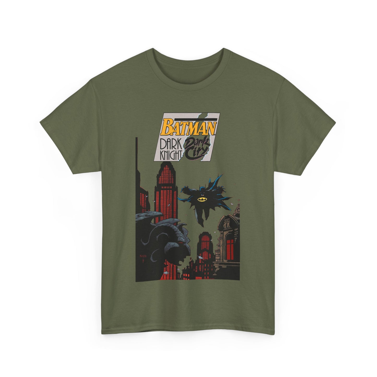 Batman: Dark Knight, Dark City T-Shirt - Mike Mignola Art - Gotham City, Bruce Wayne - 1990s Cover Art - DC Comics