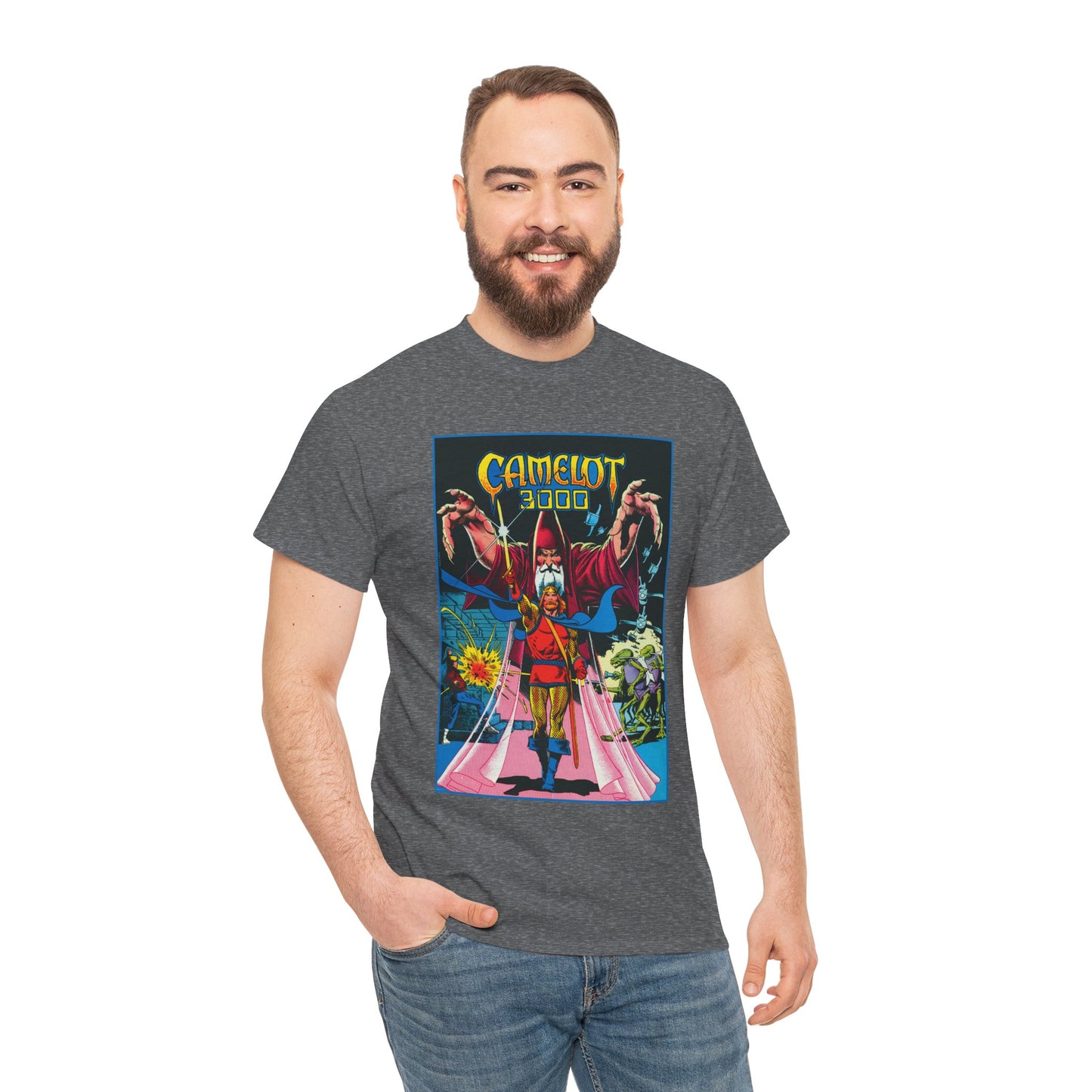 Camelot 3000 T-Shirt - Brian Bolland Art - DC Comics - King Charles, Merlyn - 1980s Sci-Fi Mini-Series