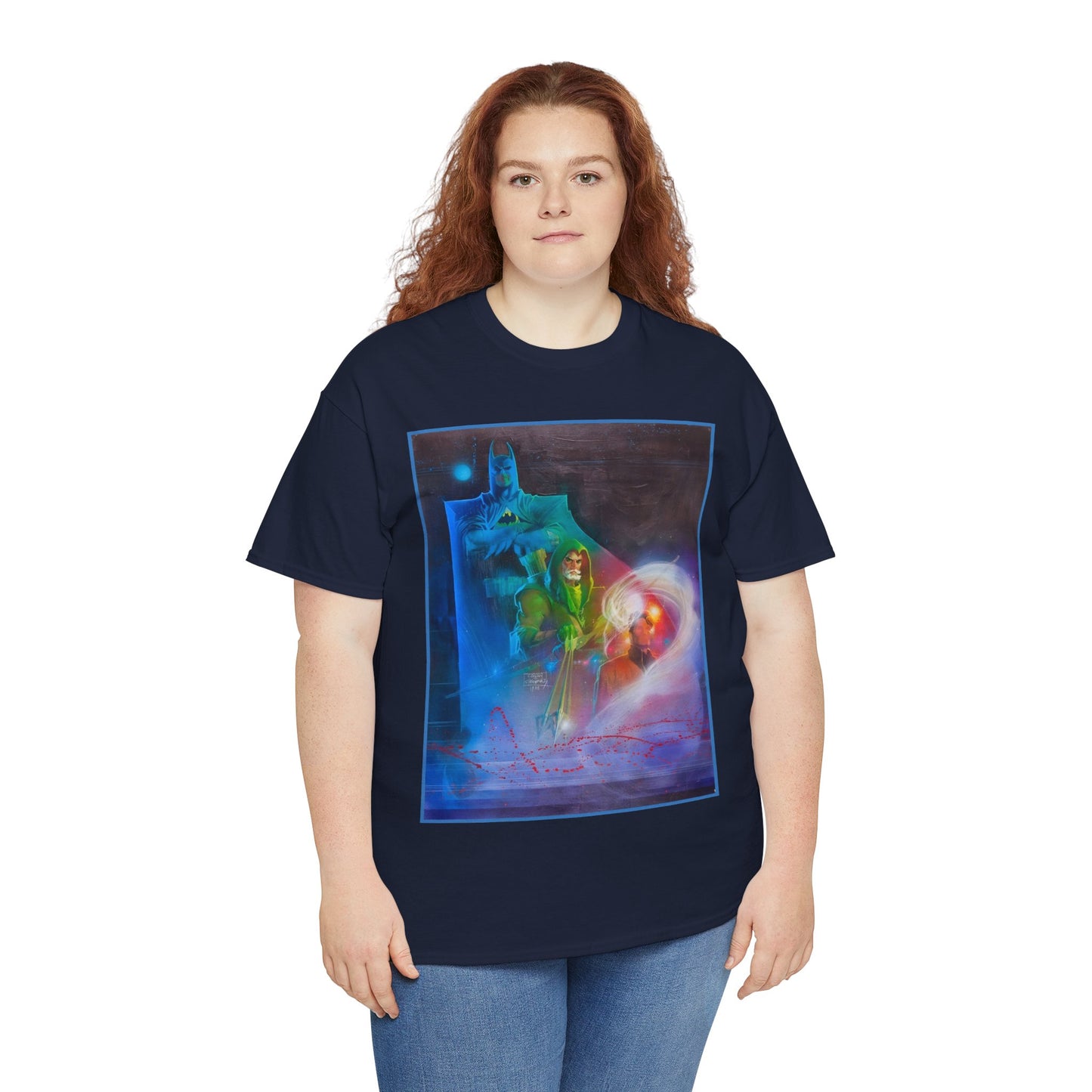 Batman, Green Arrow, Question T-Shirt - Denys Cowan & Bill Sienkiewicz Art - DC Comics - Gotham City