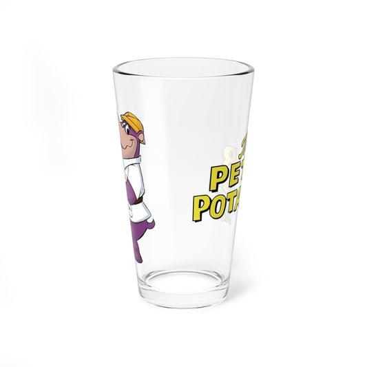 Peter Potamus Pint Glass, 16oz - Hanna-Barbera Cartoon 1960s TV - Ideal Toy Company - Purple Hippopotamus