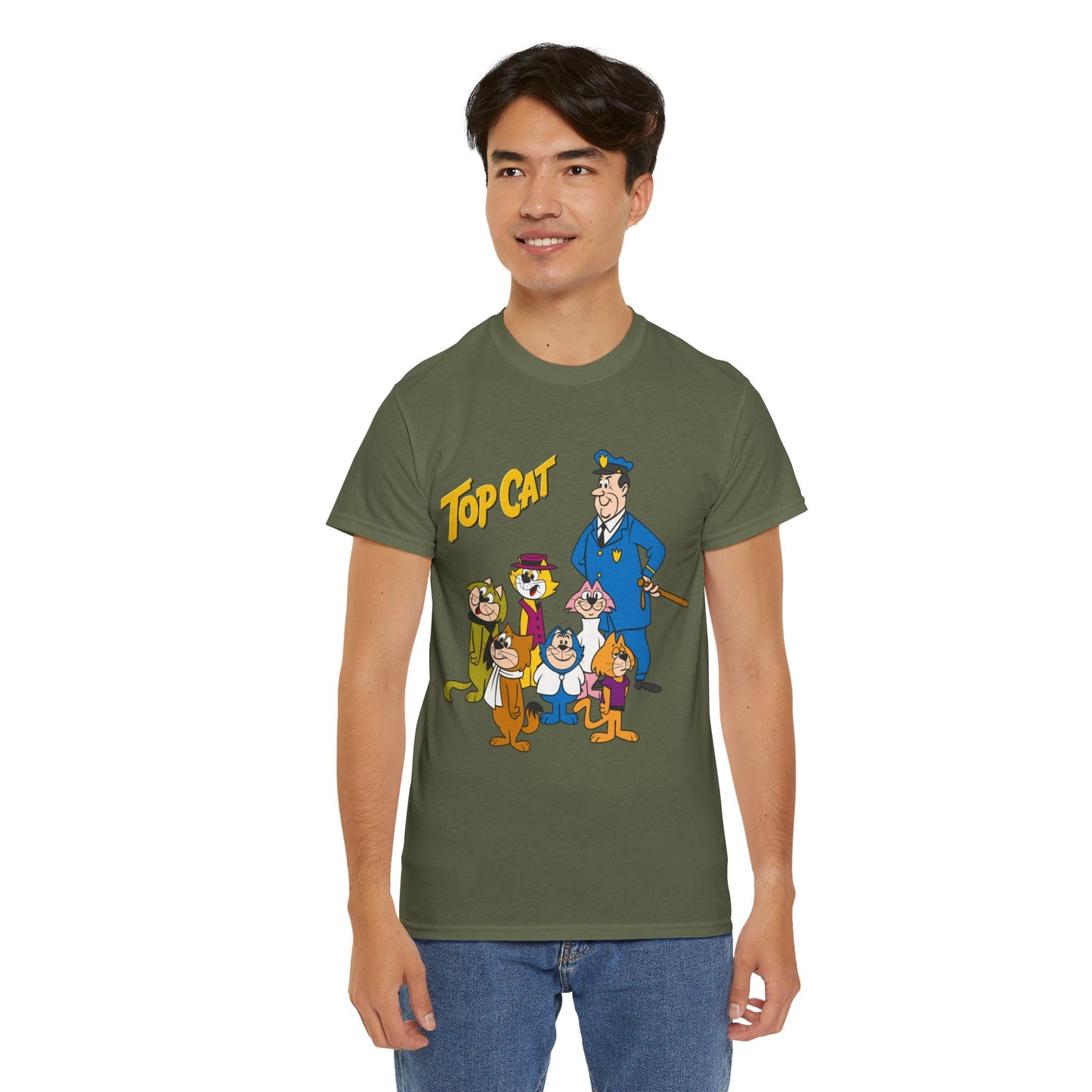 Top Cat & His Gang T-Shirt - Popular Hanna-Barbera 1960s TV Cartoon - Brain, Spook, Benny the Ball