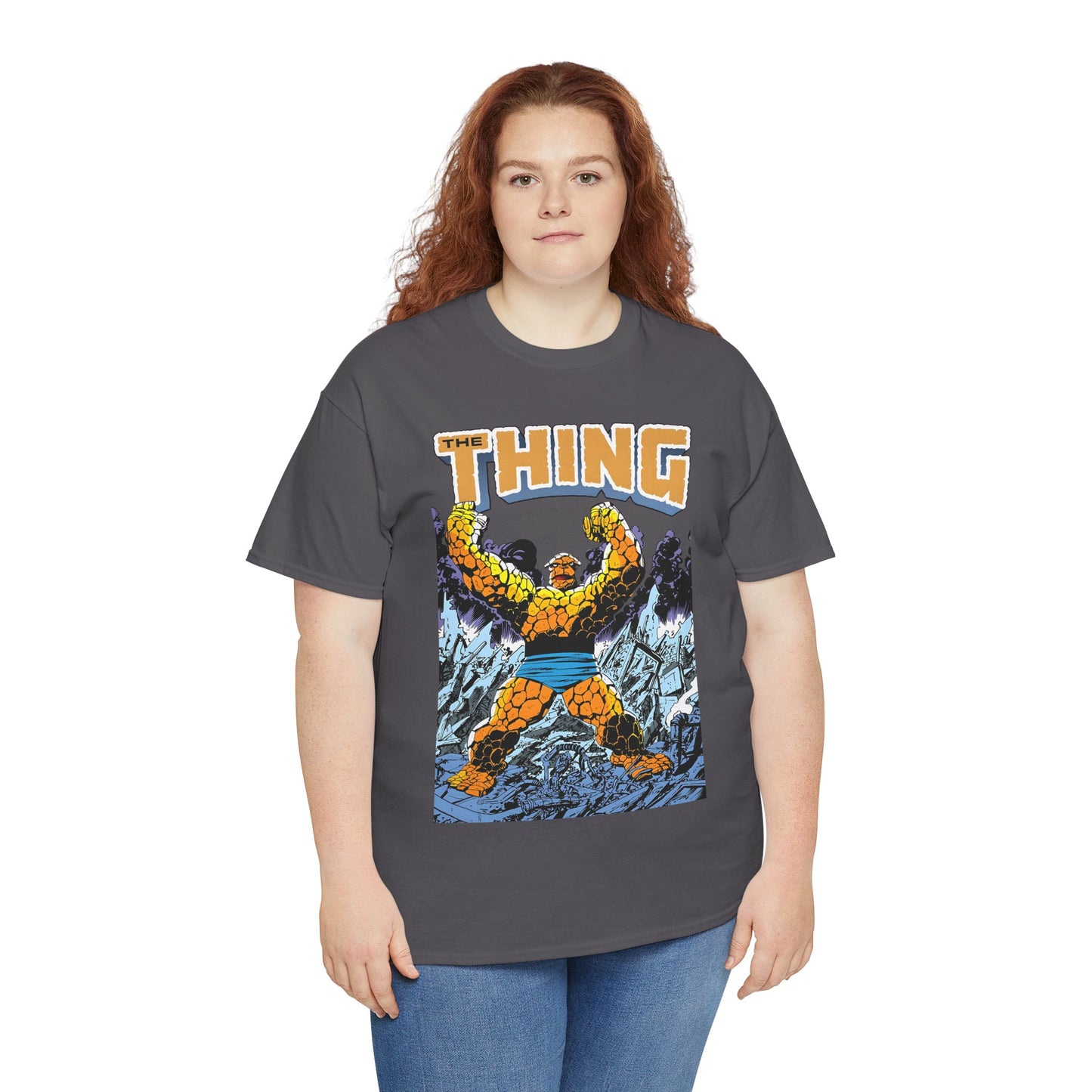 The Thing T-Shirt - John Byrne Art - Member of the Fantastic Four - Marvel Comics 1980s - Ben Grimm
