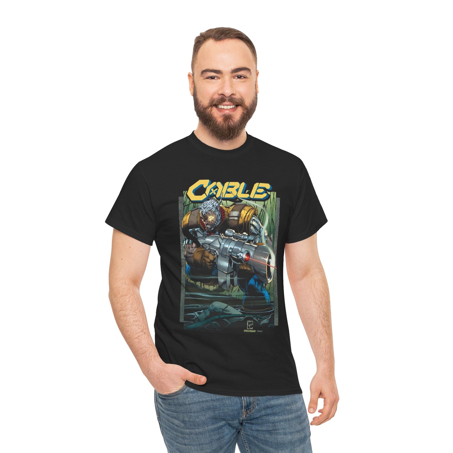 Cable T-Shirt - Greg Capullo Art - X-Force Leader, Mutant Fighter - Nathan Summers - Marvel Comics