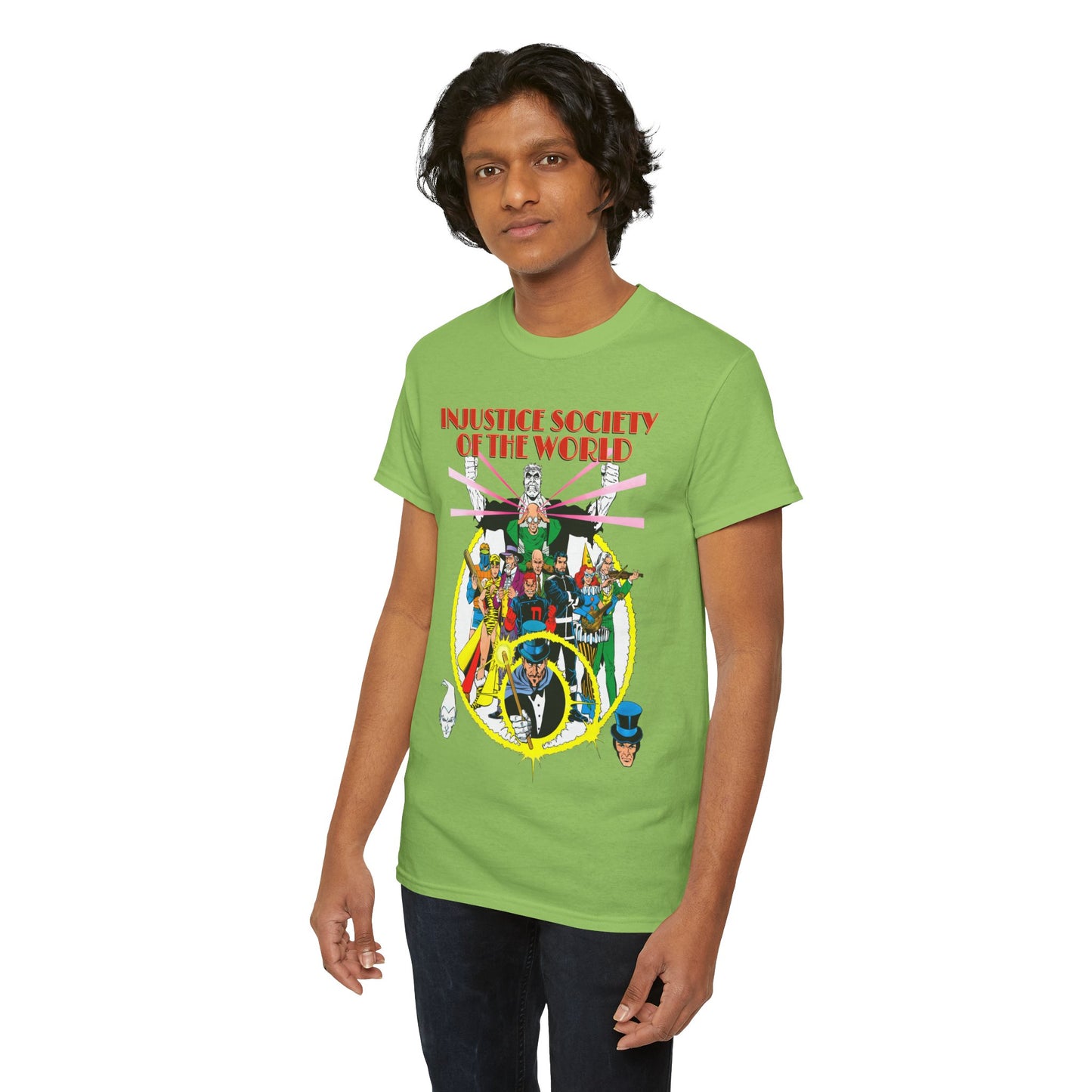 Injustice Society of America T-Shirt - George Perez Art - Justice Society/JSA Foes - Solomon Grundy, Huntress, Per Degaton, The Shade, Vandal Savage - DC Comics - Golden Age