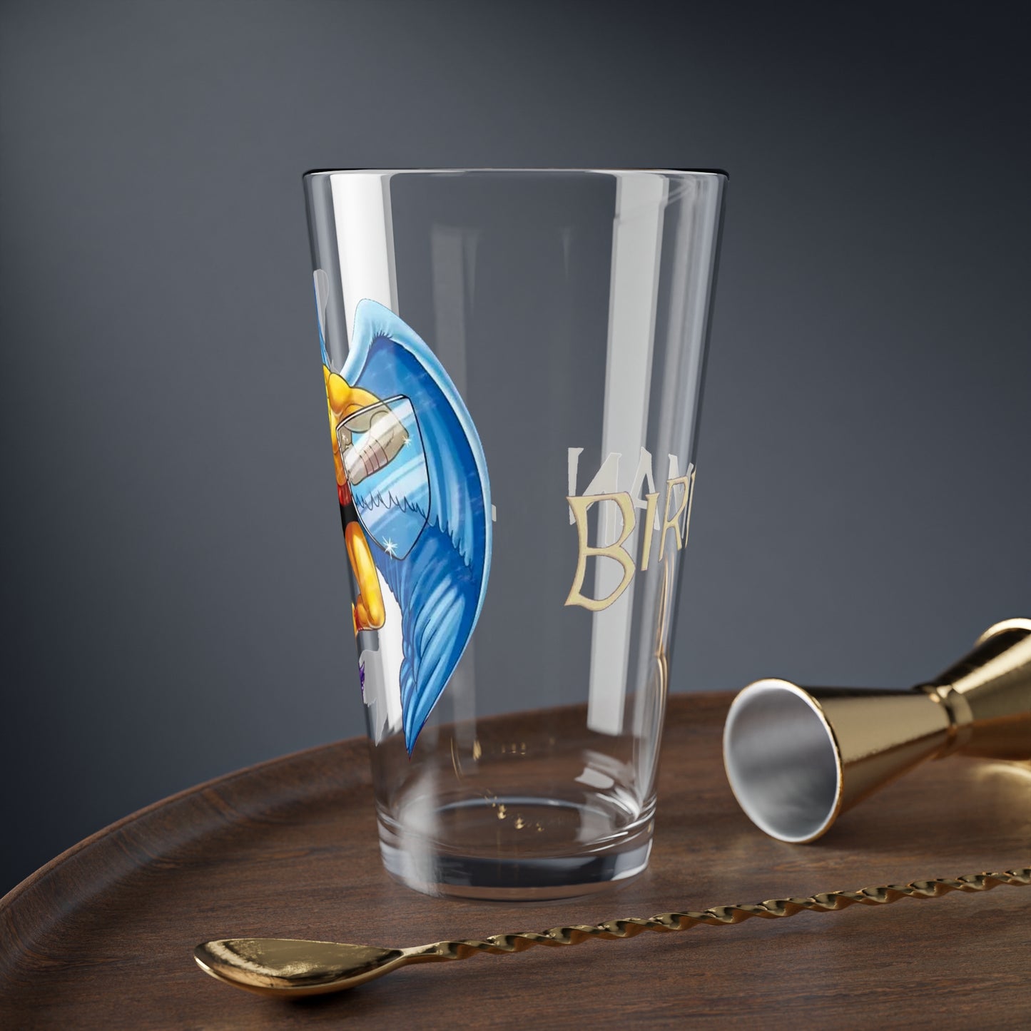 Birdman Pint Glass, 16oz - Hanna-Barbera Saturday Morning Cartoon - Avenger - Classic Animation