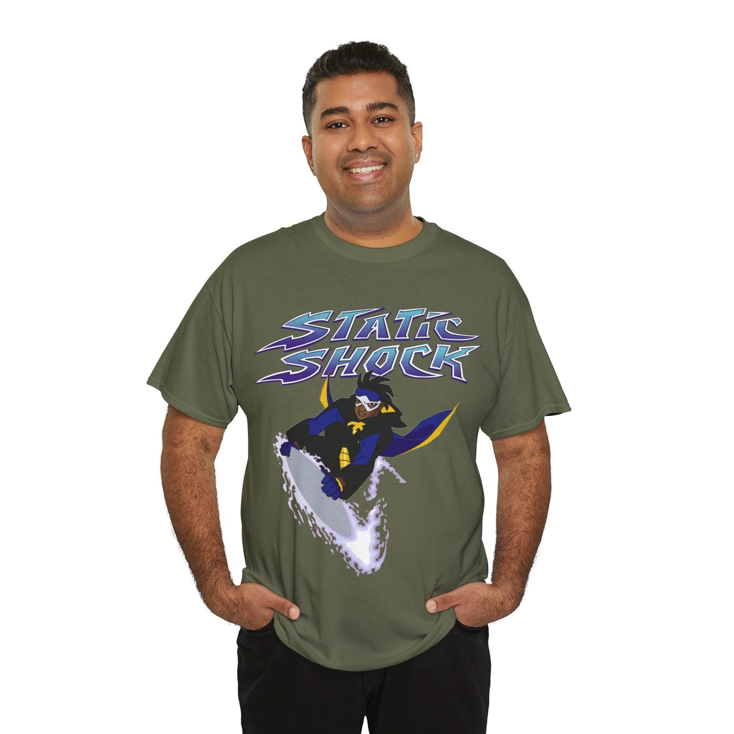 Static Shock T-Shirt - Milestone Comics - WB 1990s Animated Series - DC Comics - Virgil Hawkins