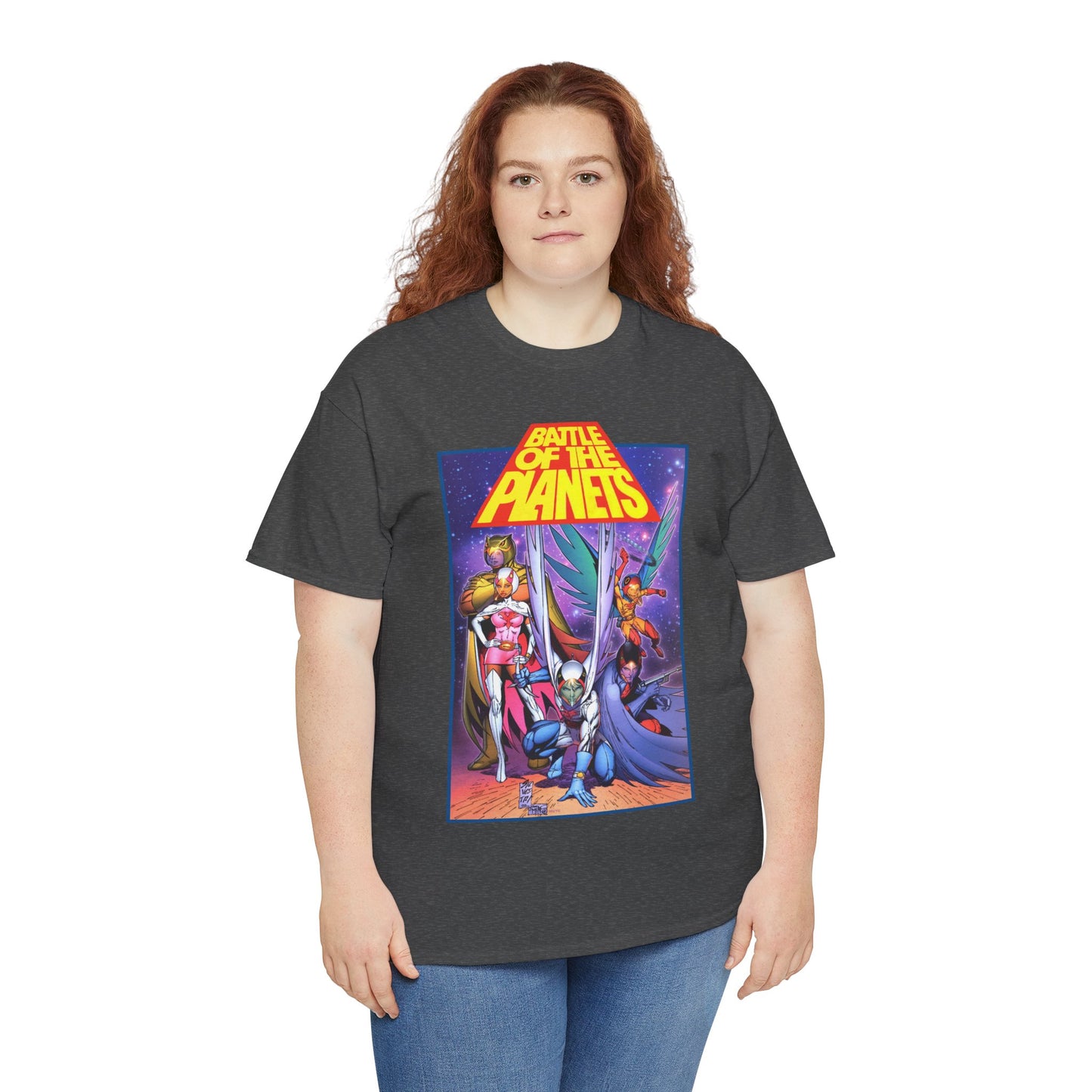 Battle of the Planets T-Shirt - Marc Silvestri Art - G-Force - Popular Gatchaman Cartoon - Mark, Jason, Princess, Keyop, and Tiny