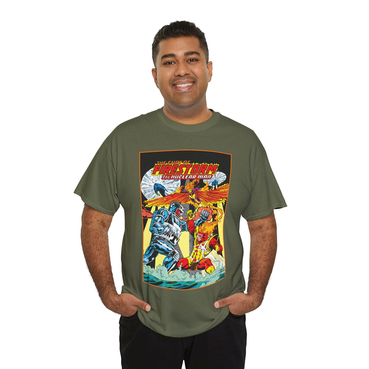 Fury of Firestorm T-Shirt - DC Comics - Firehawk, Tokamak - Annual #1 Art
