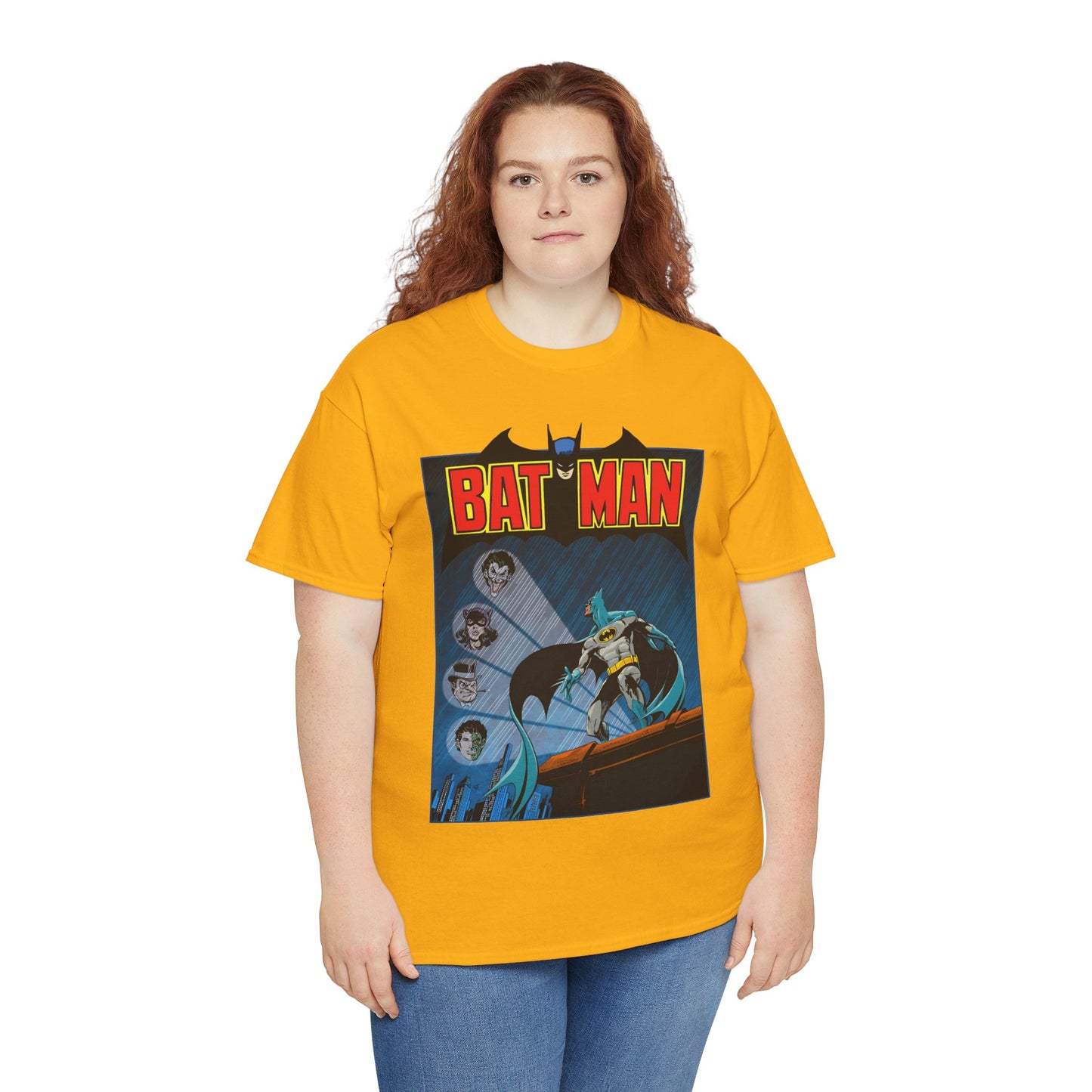 Batman T-Shirt - DC Comics - Catwoman, Joker, Two-Face, Penguin - Bronze Age Art - Gotham City