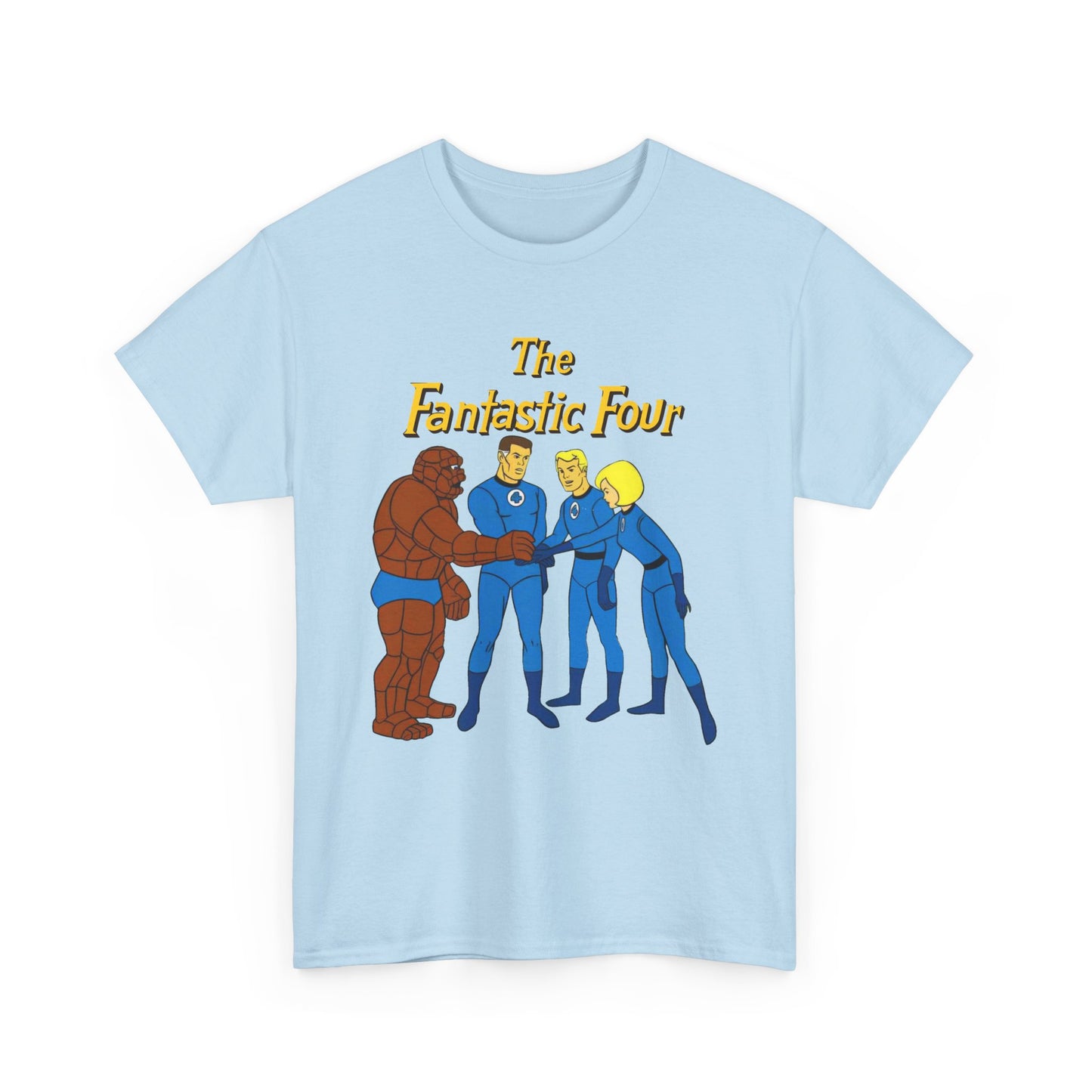 Fantastic Four T-Shirt - Hanna-Barbera 1960s Cartoon - Human Torch, The Thing, Invisible Woman - Marvel Comics