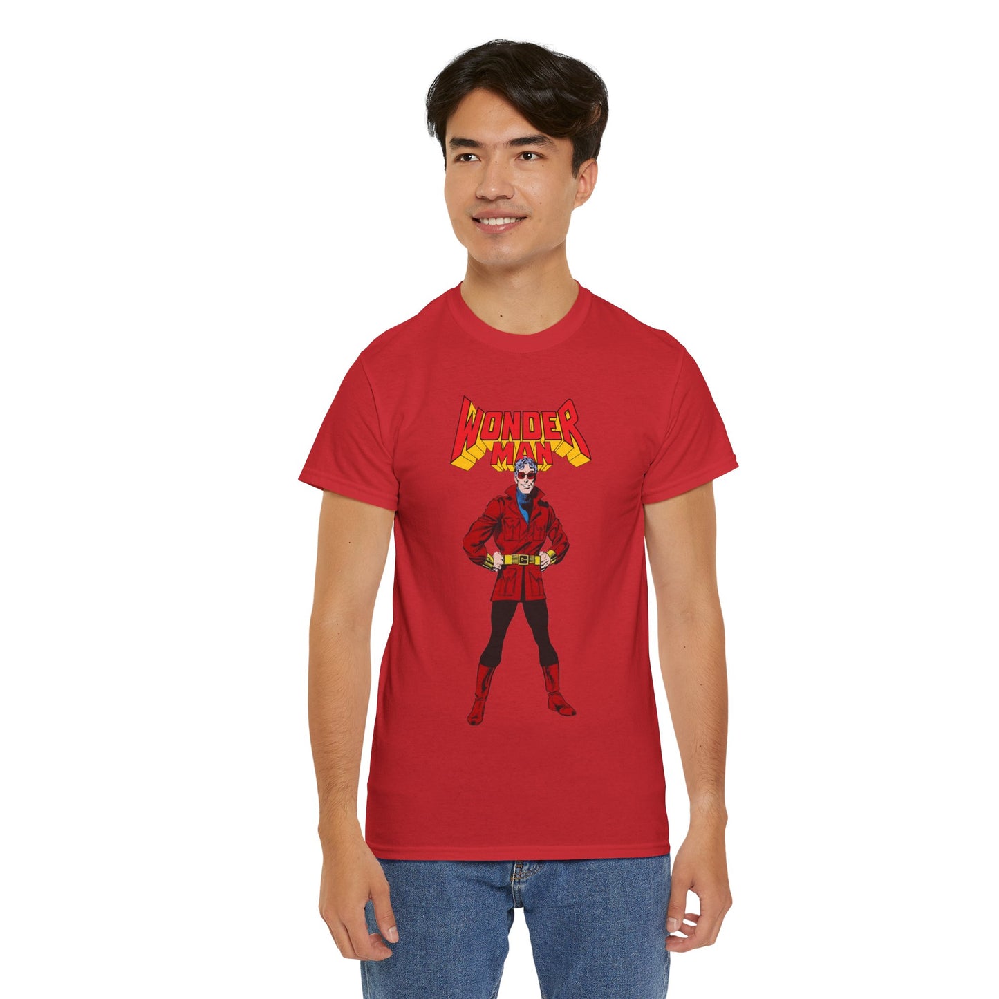 Wonder Man T-Shirt - George Perez Art - West Coast Avengers - Marvel Comics - Simon Williams - Safari Jacket Look