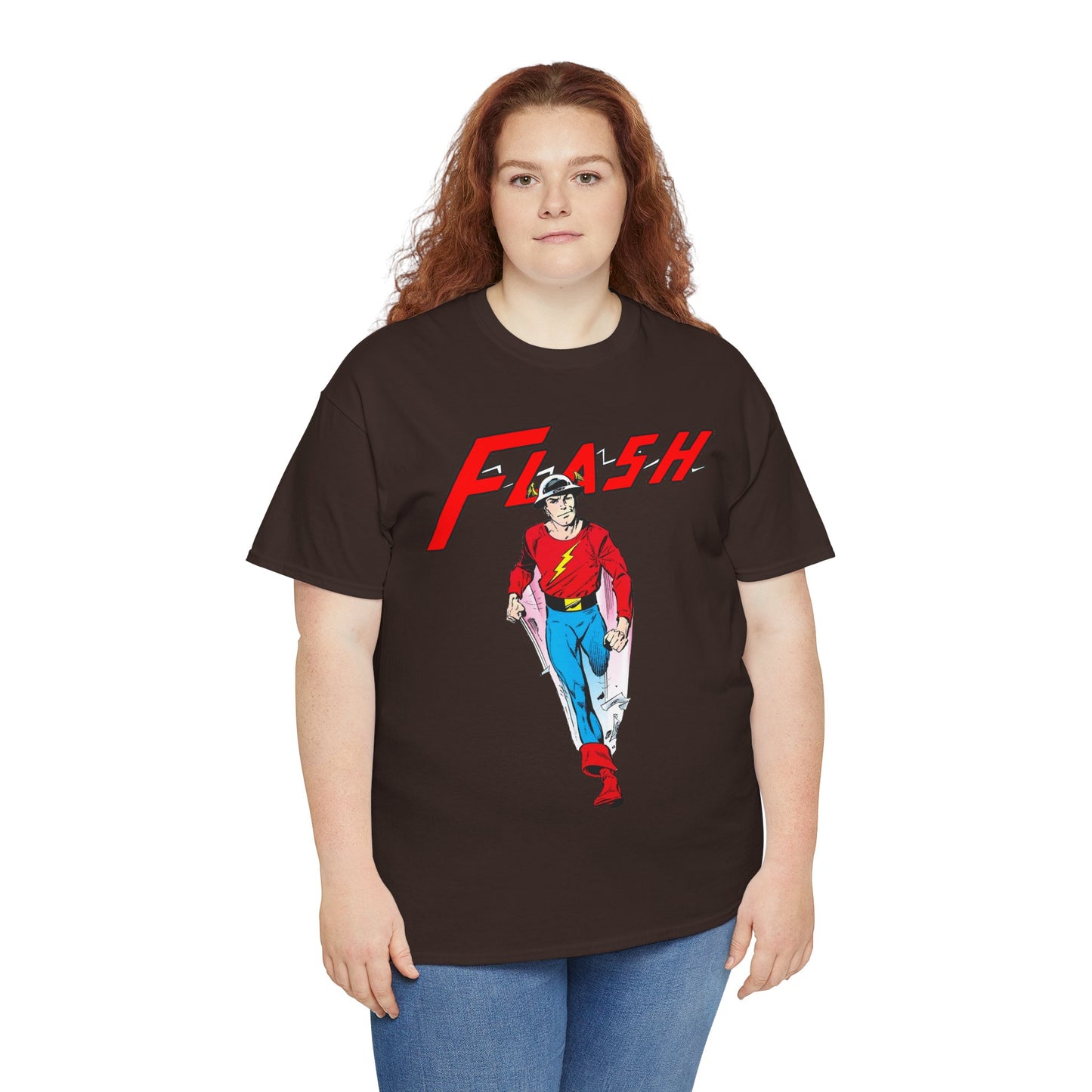 Golden Age Flash T-Shirt - John Byrne Art - Justice Society/JSA Member - Jay Garrick - Speedster