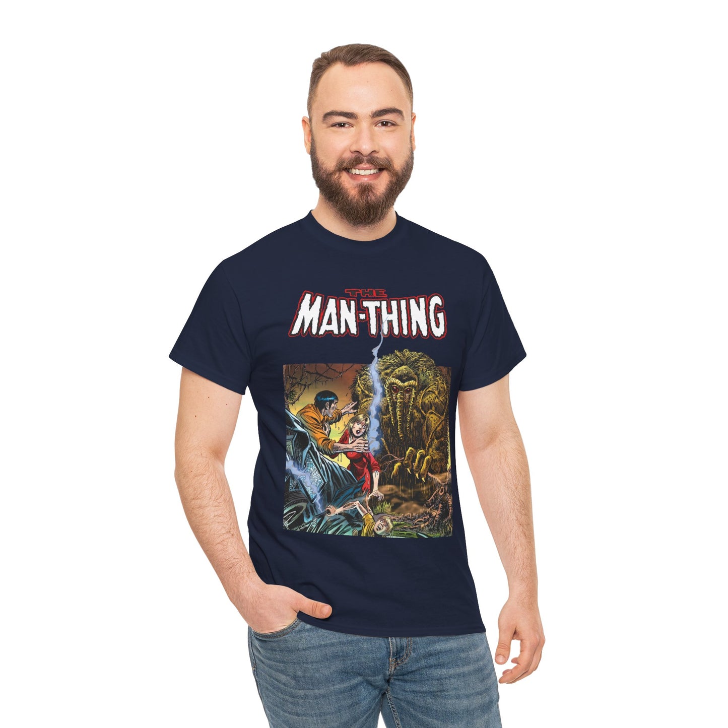 Man-Thing T-Shirt - Adventure into Fear #18 Cover Art - Marvel Comics - Whatever Knows Fear Burns At The Touch - Swamp Monster
