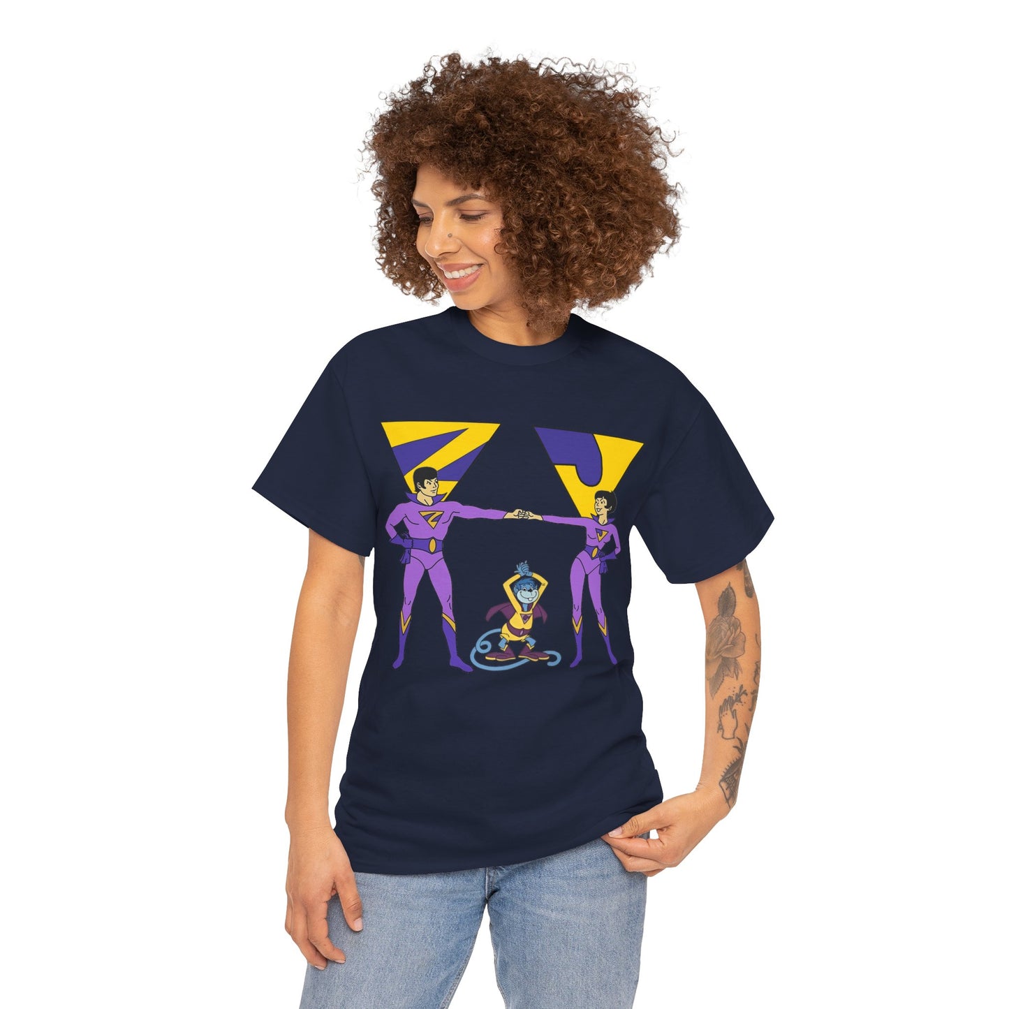 Wonder Twins T-Shirt - Super Friends - Zan & Jayna - Hanna-Barbera Cartoon - DC Comics