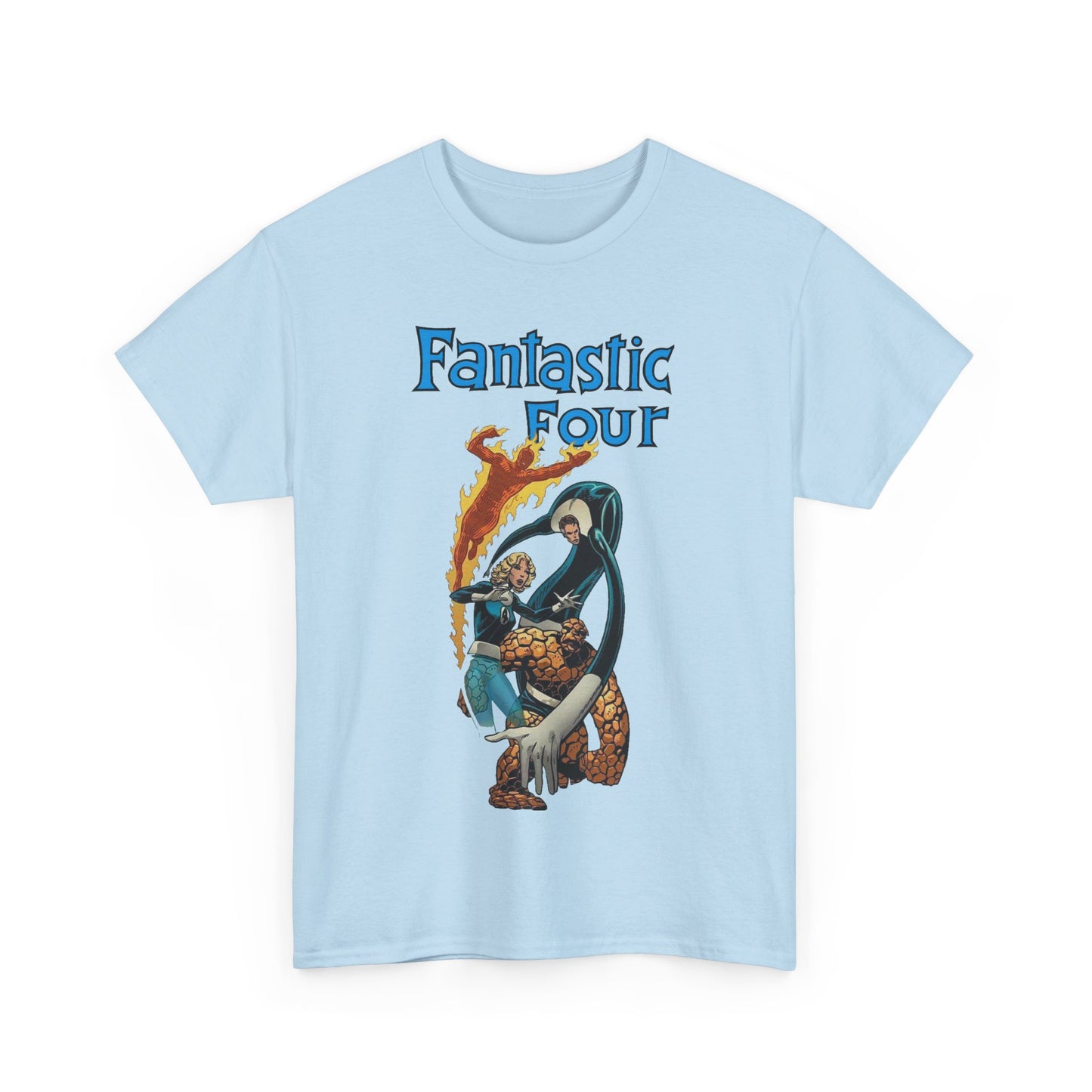 Fantastic Four T-Shirt - John Byrne Art - Invisible Woman, Reed Richards, The Thing, Human Torch - Marvel Comics