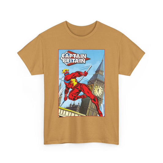 Captain Britain T-Shirt - Ron Wilson Art - Brian Braddock - Marvel UK Series - Chris Claremont Stories - Marvel Comics