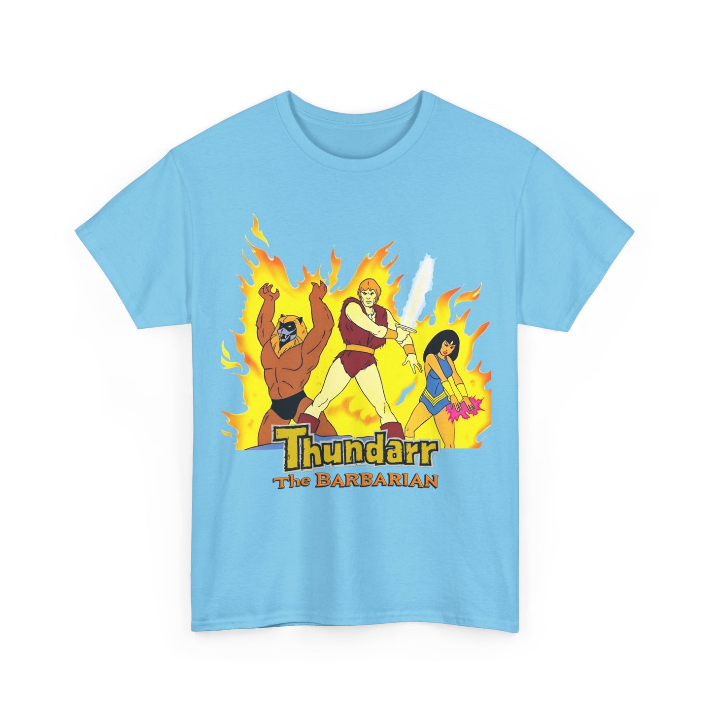 Thundarr the Barbarian T-Shirt - Princess Ariel, Ookla the Mok - Ruby-Spears Saturday Morning Cartoon - 1980s