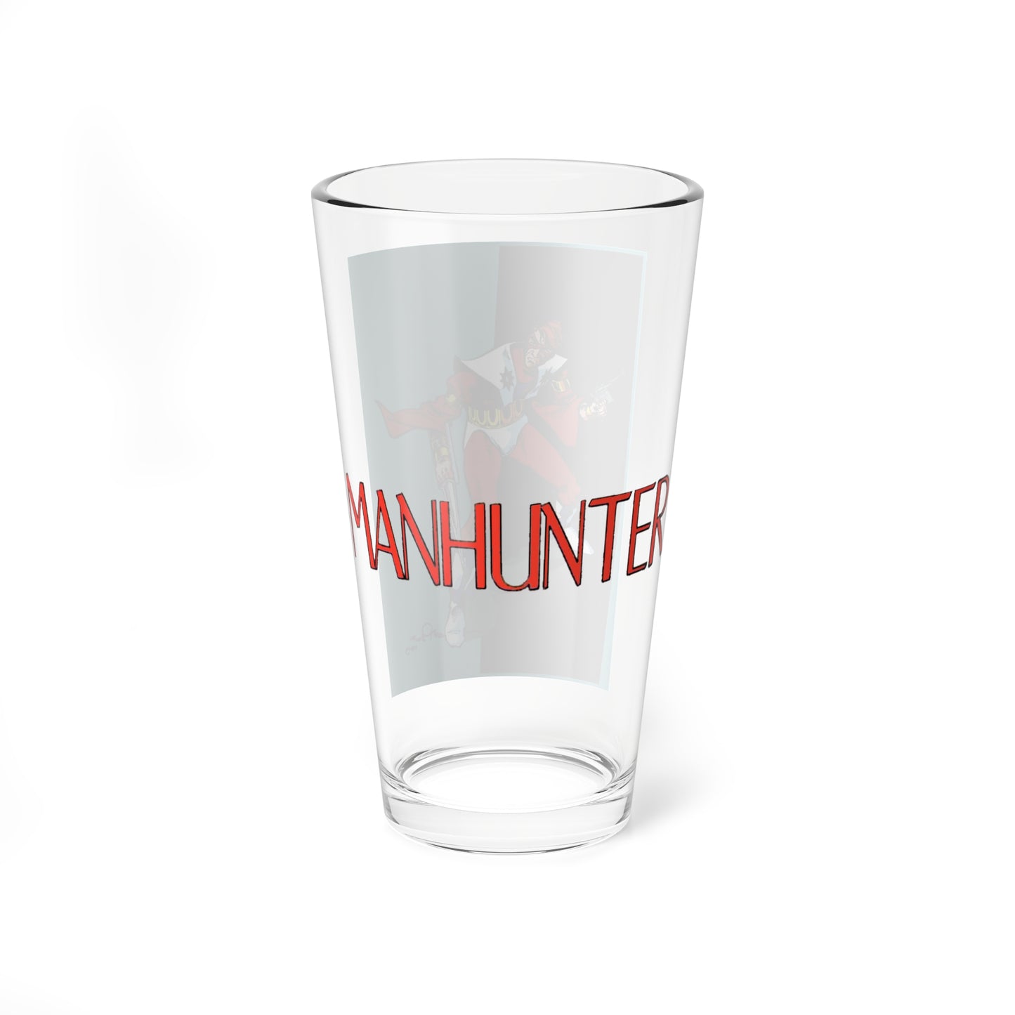 Manhunter Pint Glass, 16oz - Walt Simonson Art - Paul Kirk - Great Bronze Age Character - DC Comics