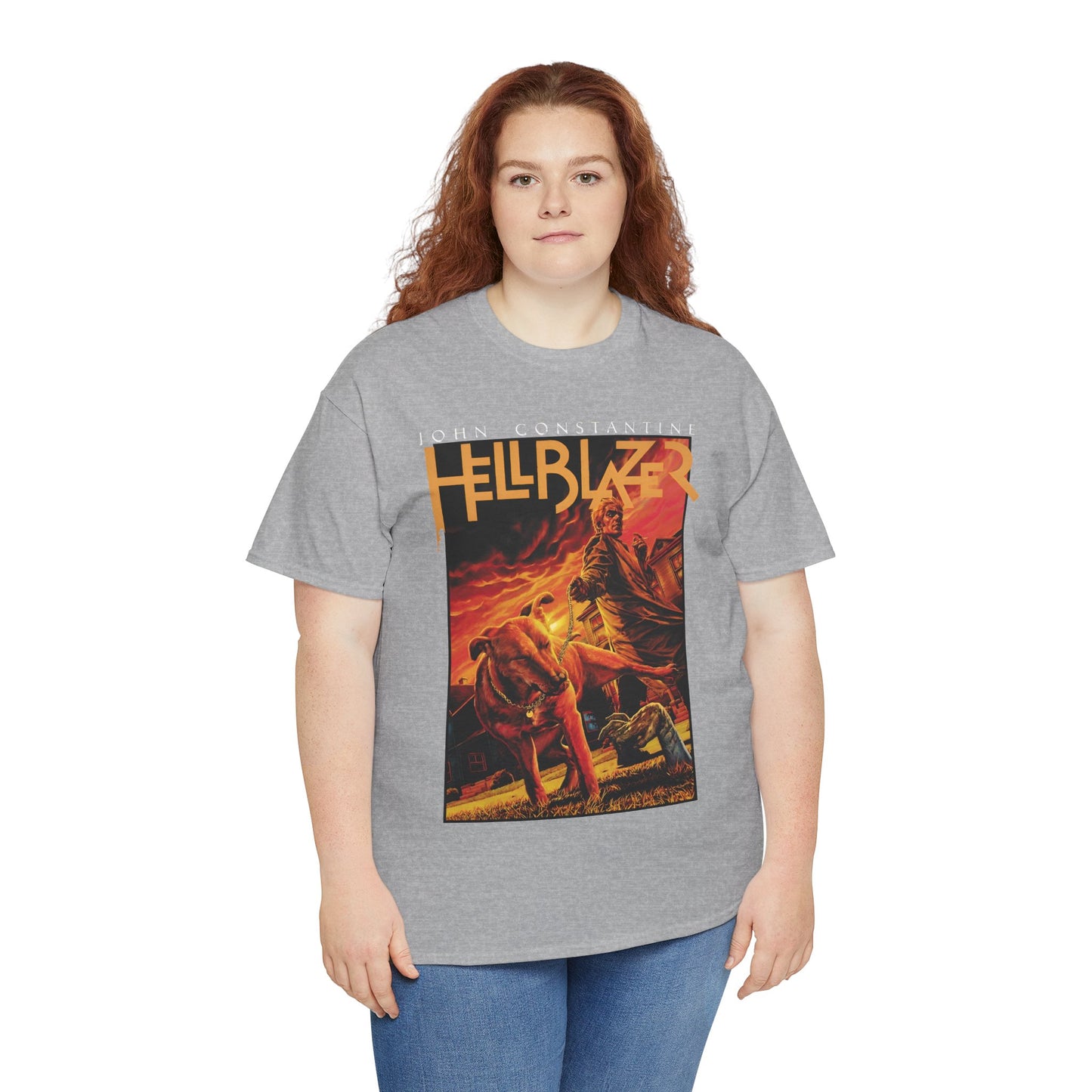 John Constantine Hellblazer T-Shirt - Lee Bermejo Art - #236 Cover - Dog Lifting a Leg on a Zombie - Vertigo Comics, DC Comics