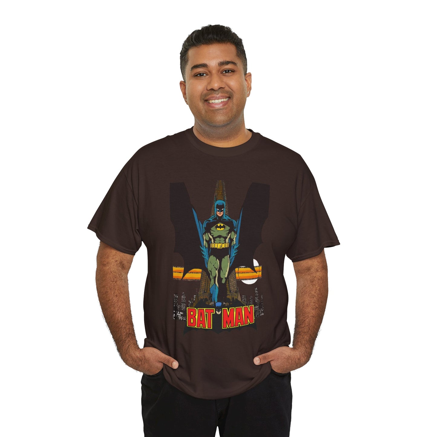 Batman T-Shirt - George Perez Art - JLA 80s Postcard Set - DC Comics - Gotham City - Justice League of America Member