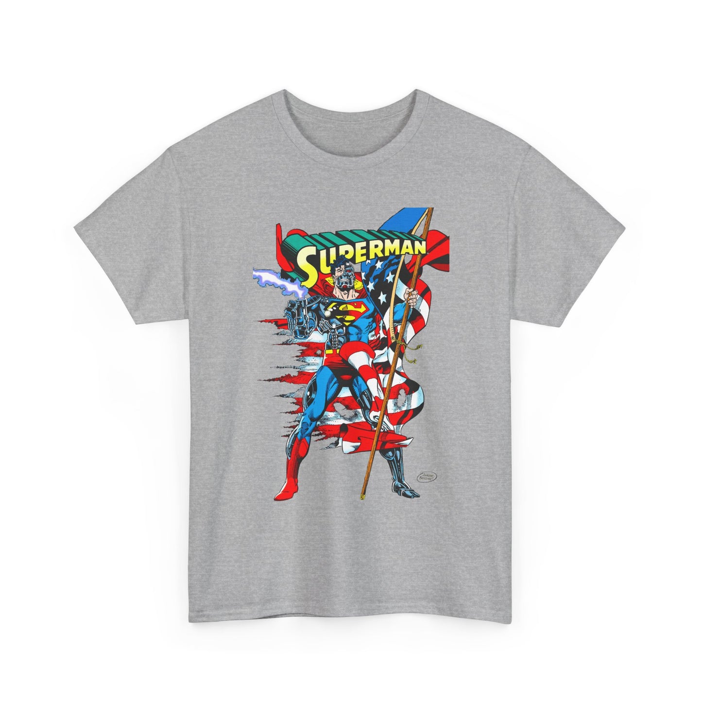 Cyborg Superman T-Shirt - Dan Jurgens Art - Reign of the Supermen Enemy - 1990s Storyline After the Death of Superman - DC Comics