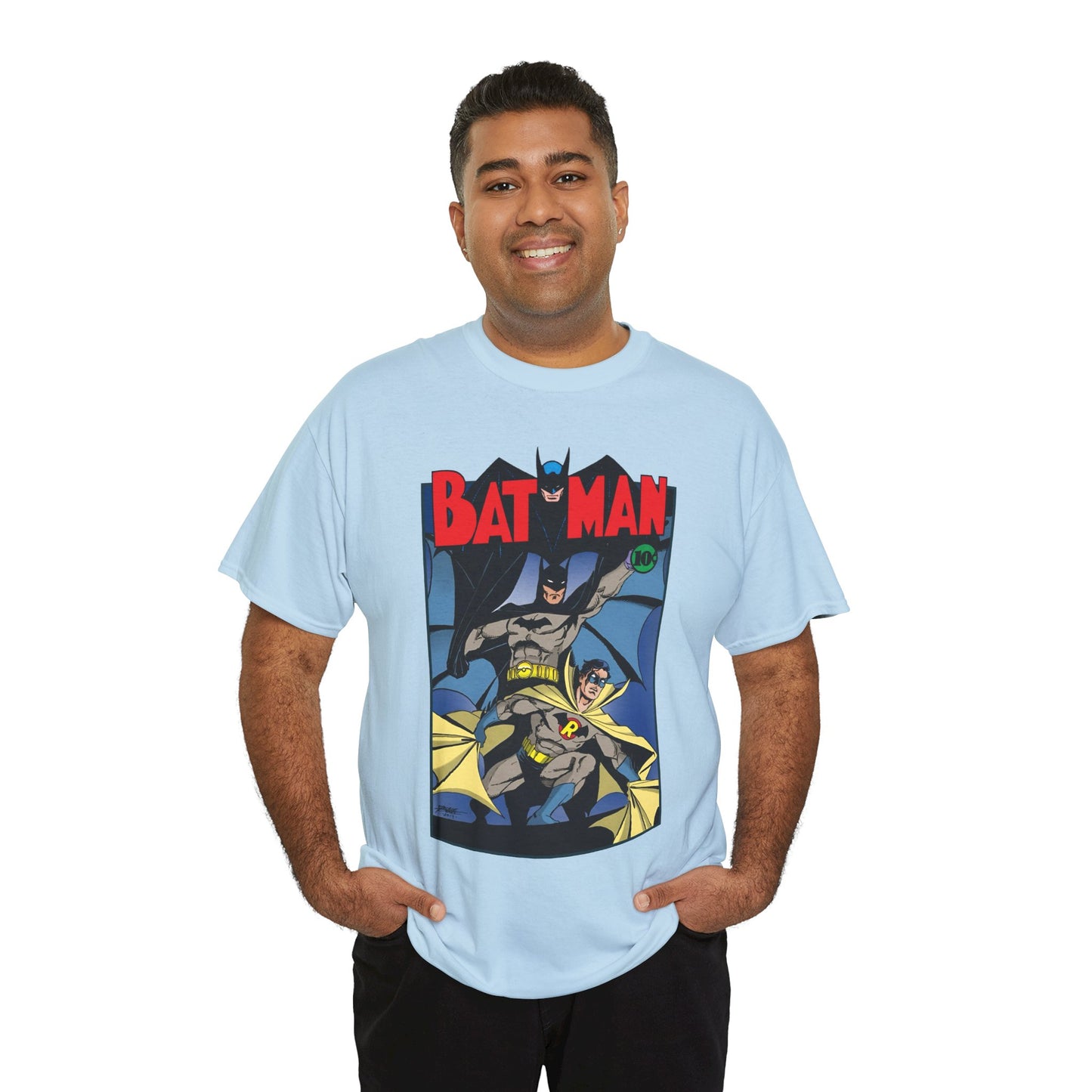 Batman & Robin T-Shirt - George Perez Art - Earth 2 - DC Comics - Golden Age JSA - Bruce Wayne & Dick Grayson