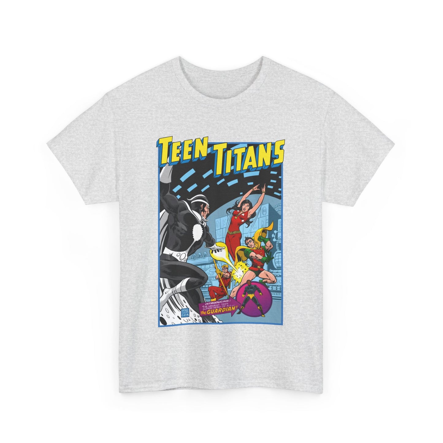 Teen Titans T-Shirt - Bronze Age DC Comics - Dr Light, Wonder Girl, Robin, Mal, Guardian, Speedy - Ernie Chan Cover Art from Issue #44