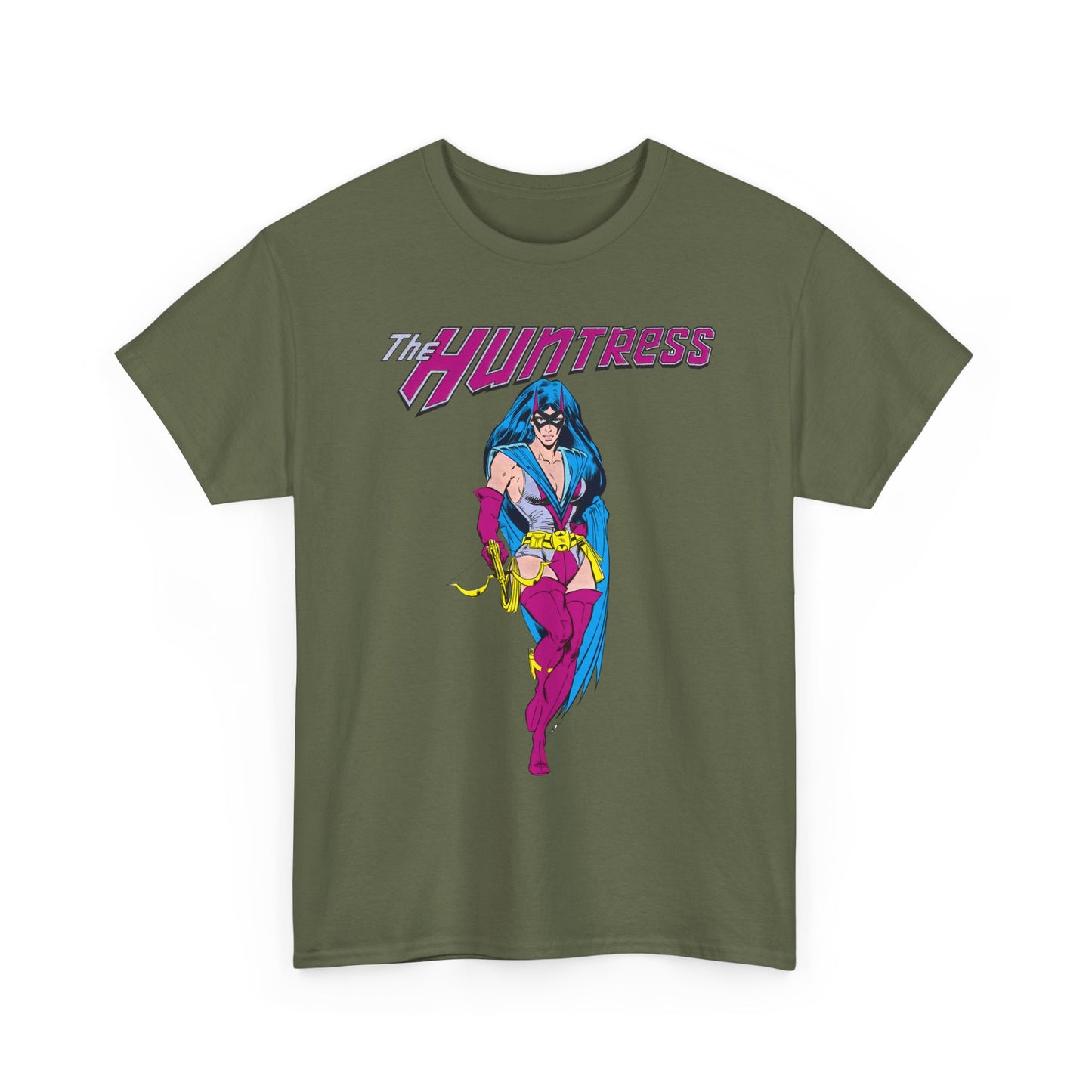 Huntress T-Shirt - Joe Staton Art - Helena Wayne, Daughter of Earth 2 Batman & Catwoman - Pre-Crisis JSA Member - DC Comics